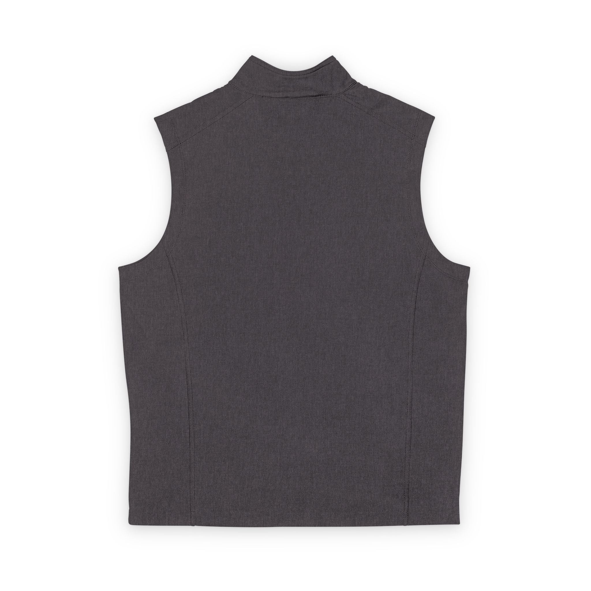 Men's Soft Shell Vest — Lightweight Black Zip-Up with Small Yellow Bee Logo