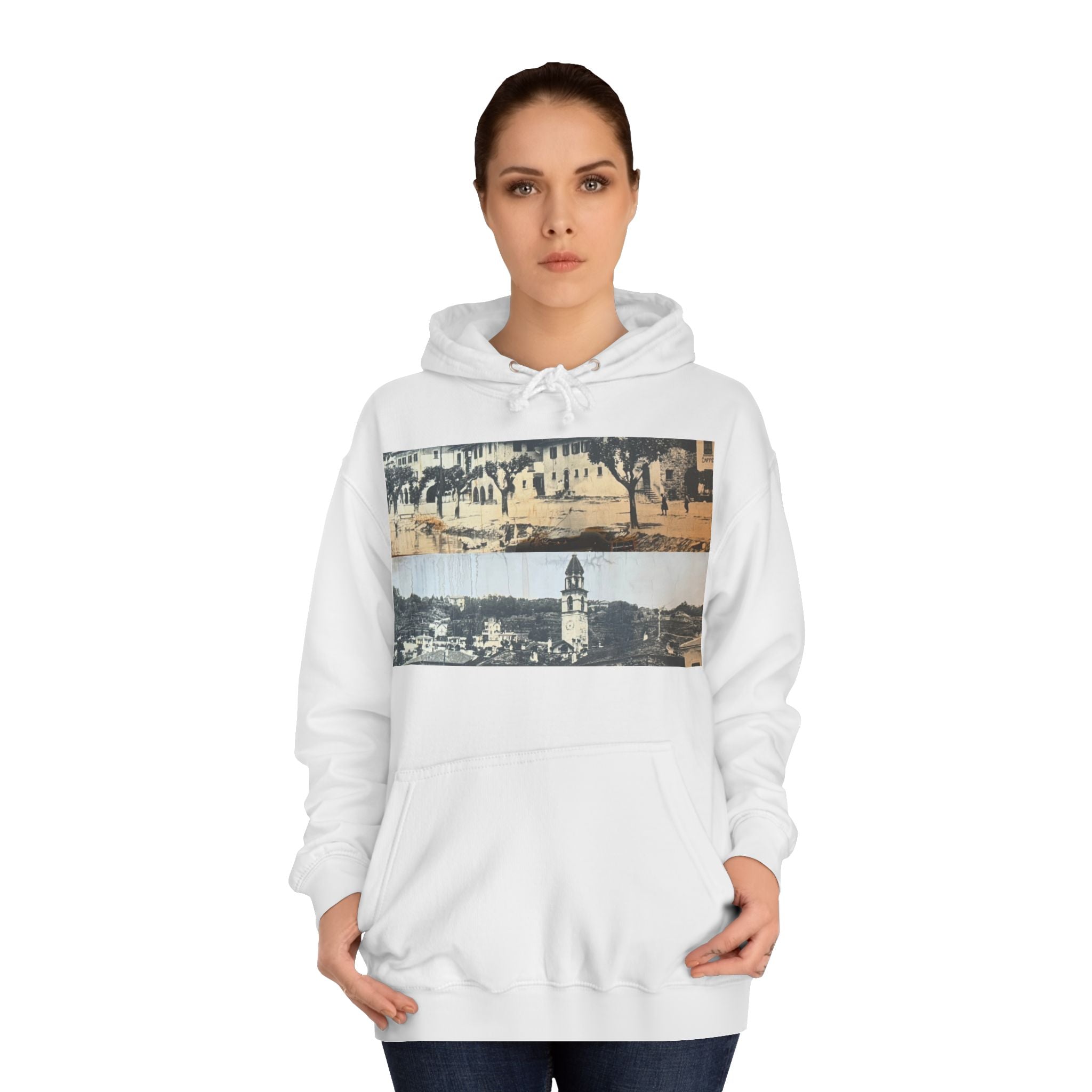 Vintage College Hoodie, Nostalgic Sweatshirt, Unisex Casualwear, Gift for Students, College Apparel, Retro Style, Warm Layer