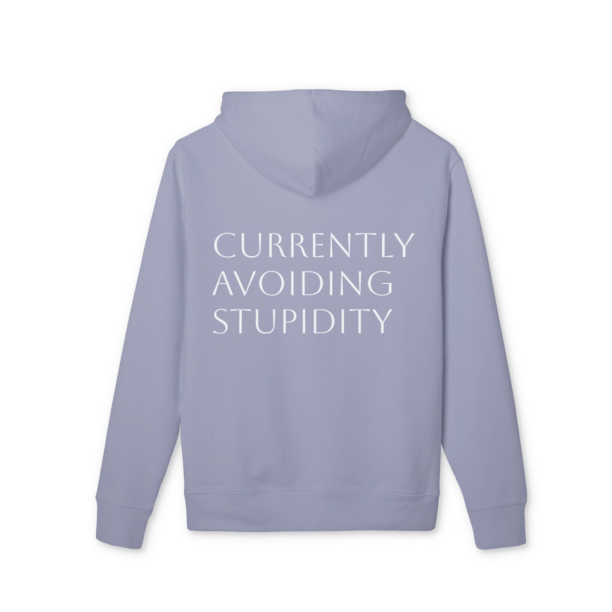 Hoodie — 'Currently Avoiding Stupidity' Casual Pullover Hoodie (66Twelve Logo)