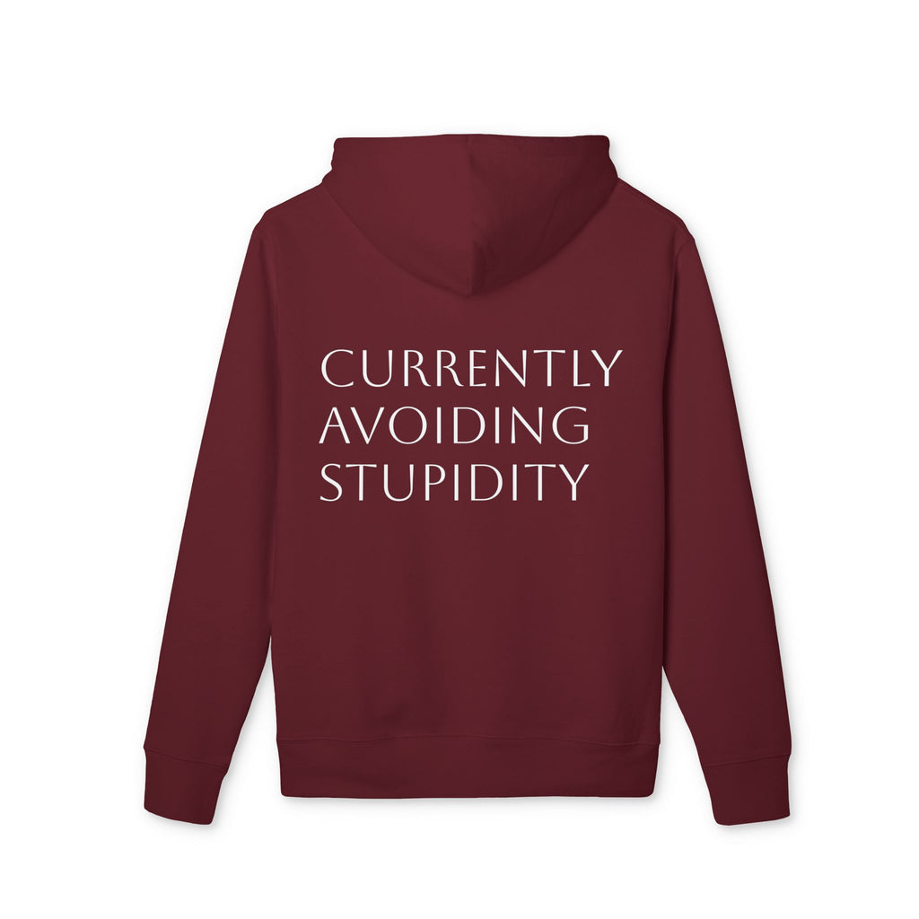 Hoodie — 'Currently Avoiding Stupidity' Casual Pullover Hoodie (66Twelve Logo)