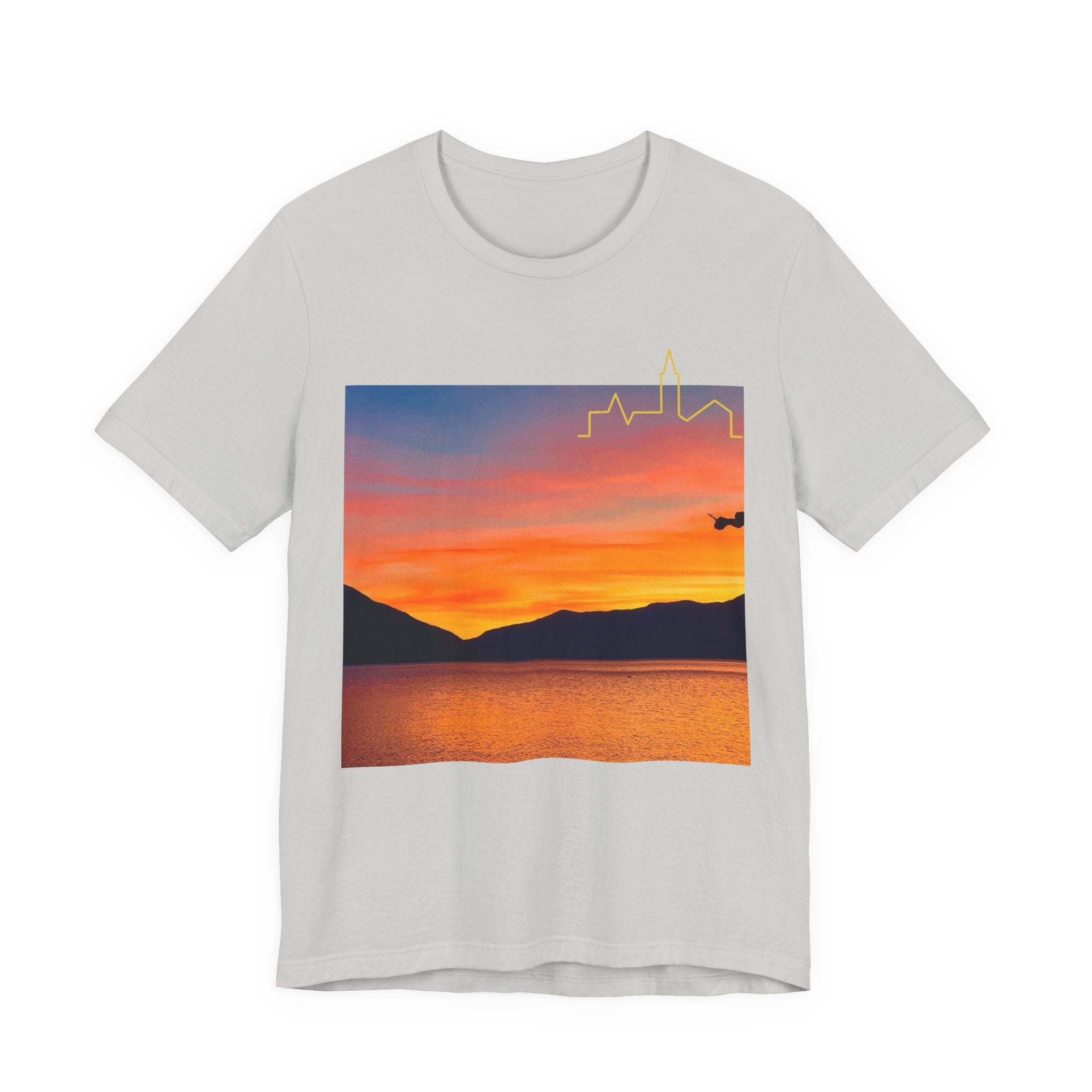 Sunset Vibes Unisex Tee, Relaxed Summer Shirt, Gift for Nature Lovers, Perfect for Vacations, Outdoor Adventures, Casual Wear