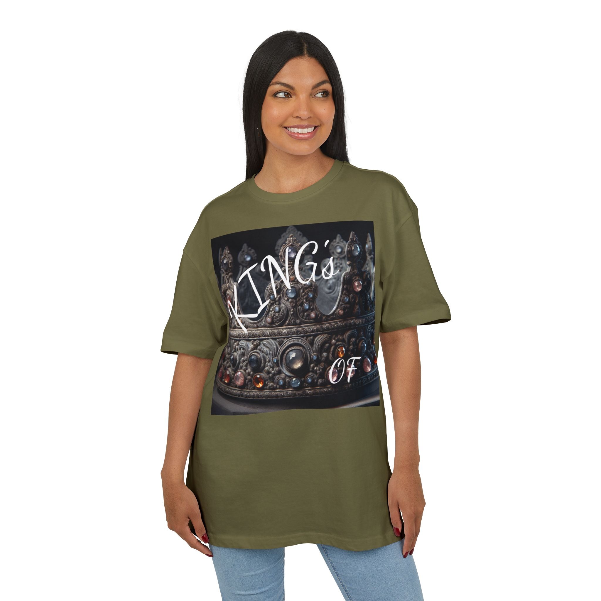 Crown King Oversized Tee - Stylish Unisex T-Shirt for Royalty, Streetwear, Casual Style, Gift for Him/Her, Birthday, Fashion Statement