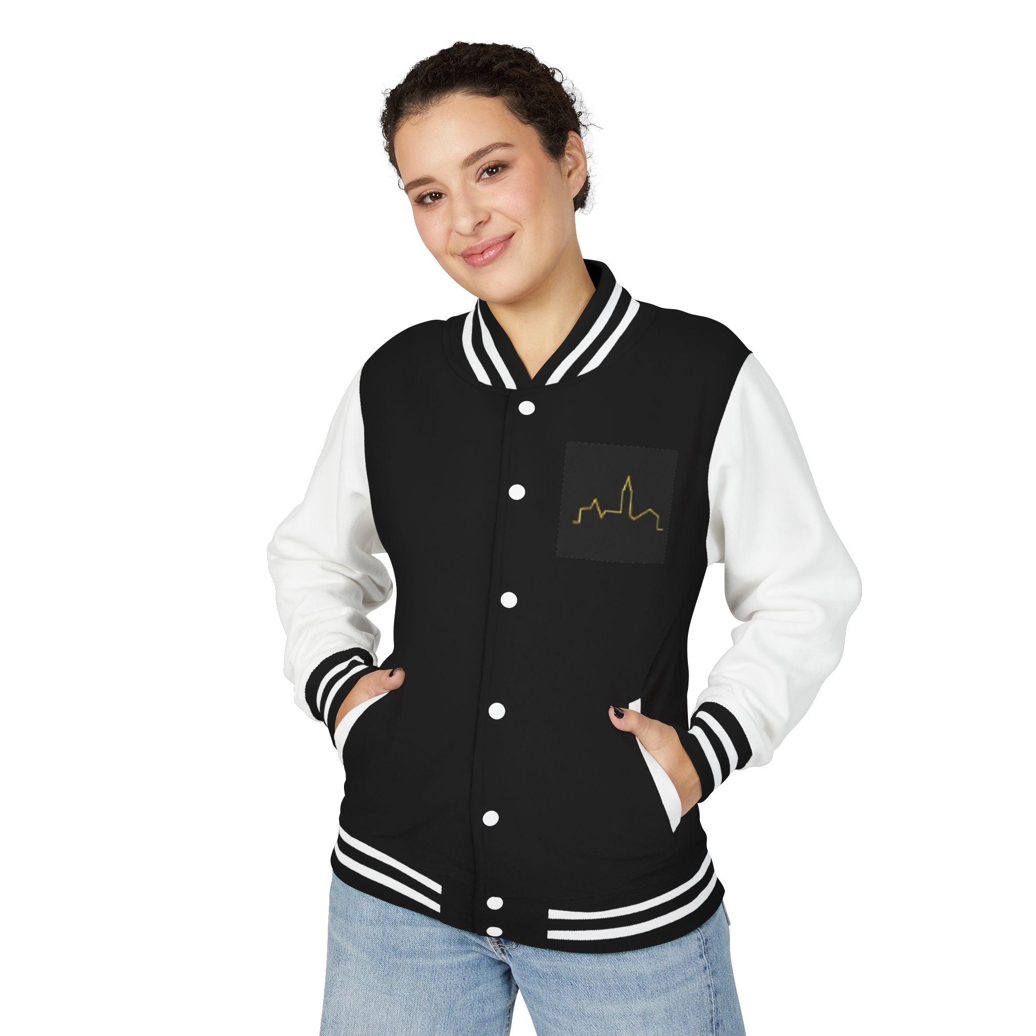 Stylish Jazz Letterman Jacket, Unisex Heavyweight Jacket, Gift for Music Lovers, College Apparel, Retro Style Outerwear