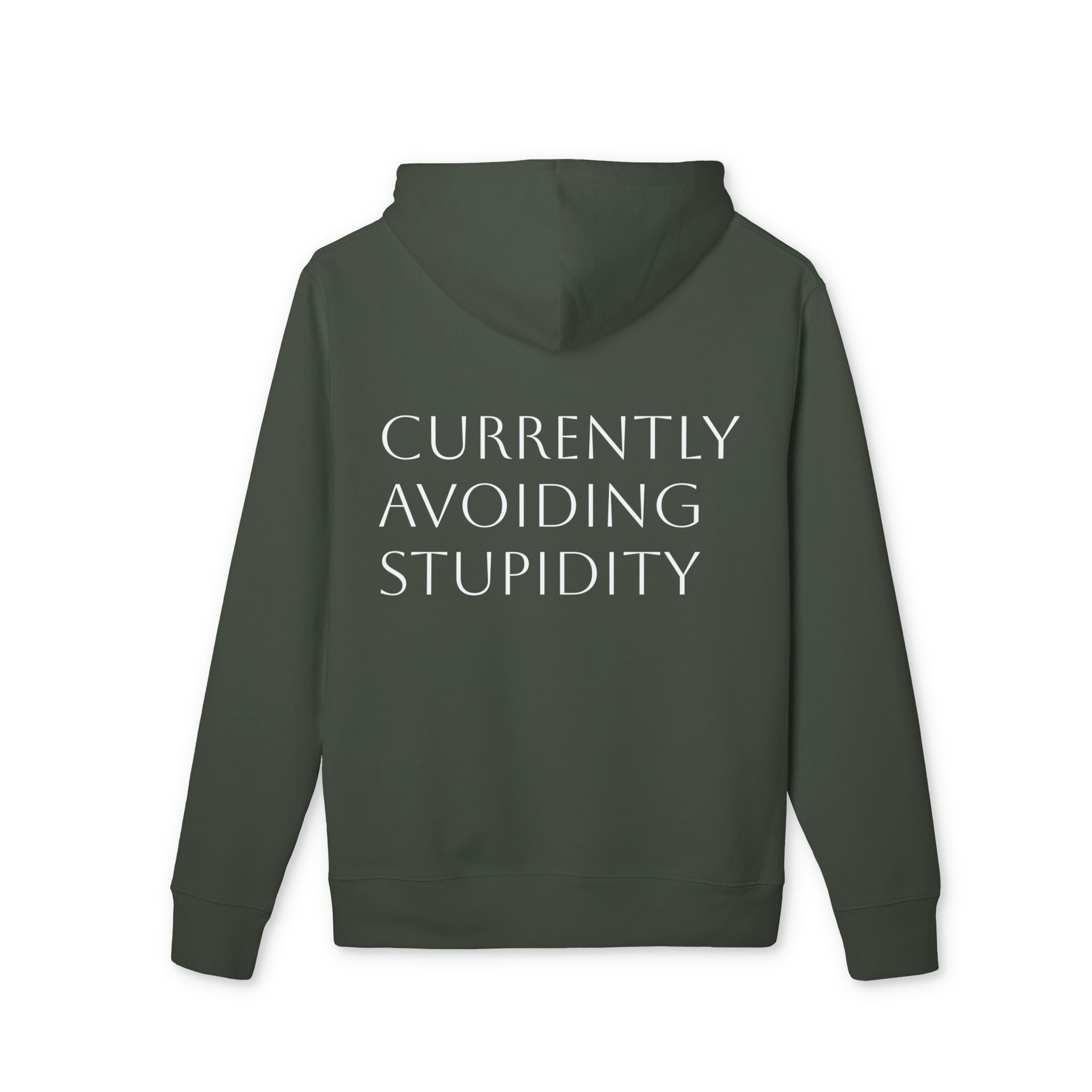 Hoodie — 'Currently Avoiding Stupidity' Casual Pullover Hoodie (66Twelve Logo)