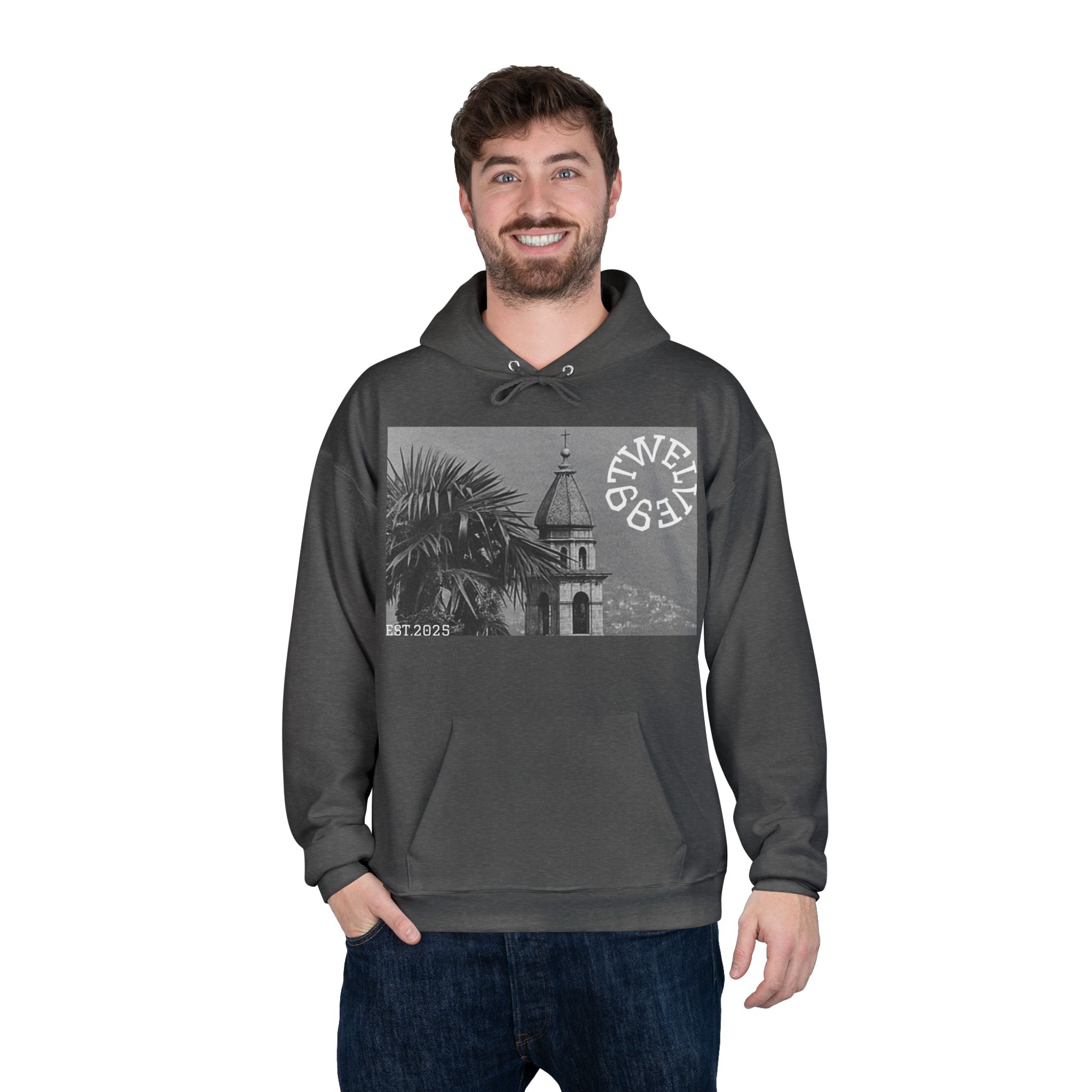 Eco-Friendly Pullover Hoodie, Unisex Sweatshirt with Vintage Art Design, Perfect for Casual Wear, Gifts for Him & Her, Eco-Conscious Fashion