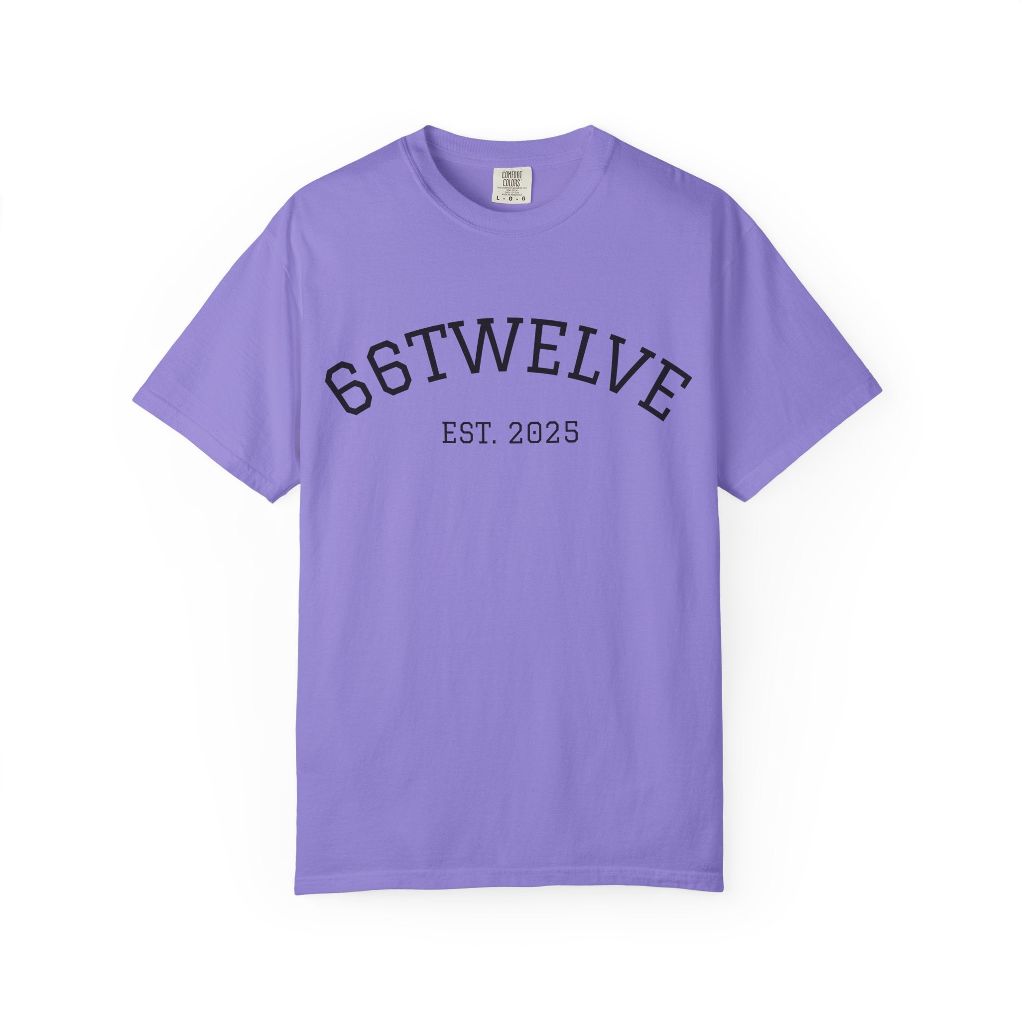 Graphic T-Shirt — 66Twelve Est. 2025 with Collage Art Grid (Heart & Photos)