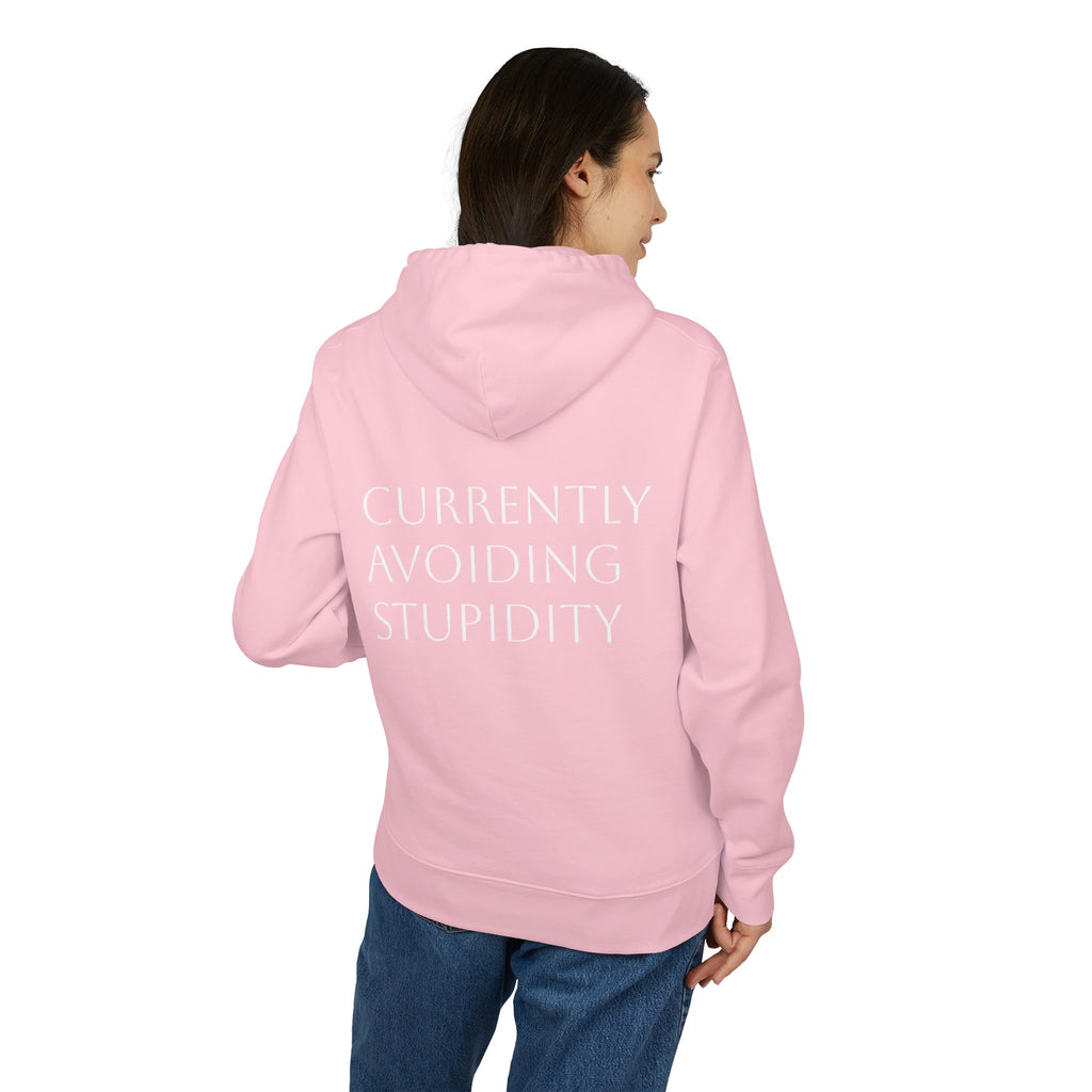 Hoodie — 'Currently Avoiding Stupidity' Casual Pullover Hoodie (66Twelve Logo)