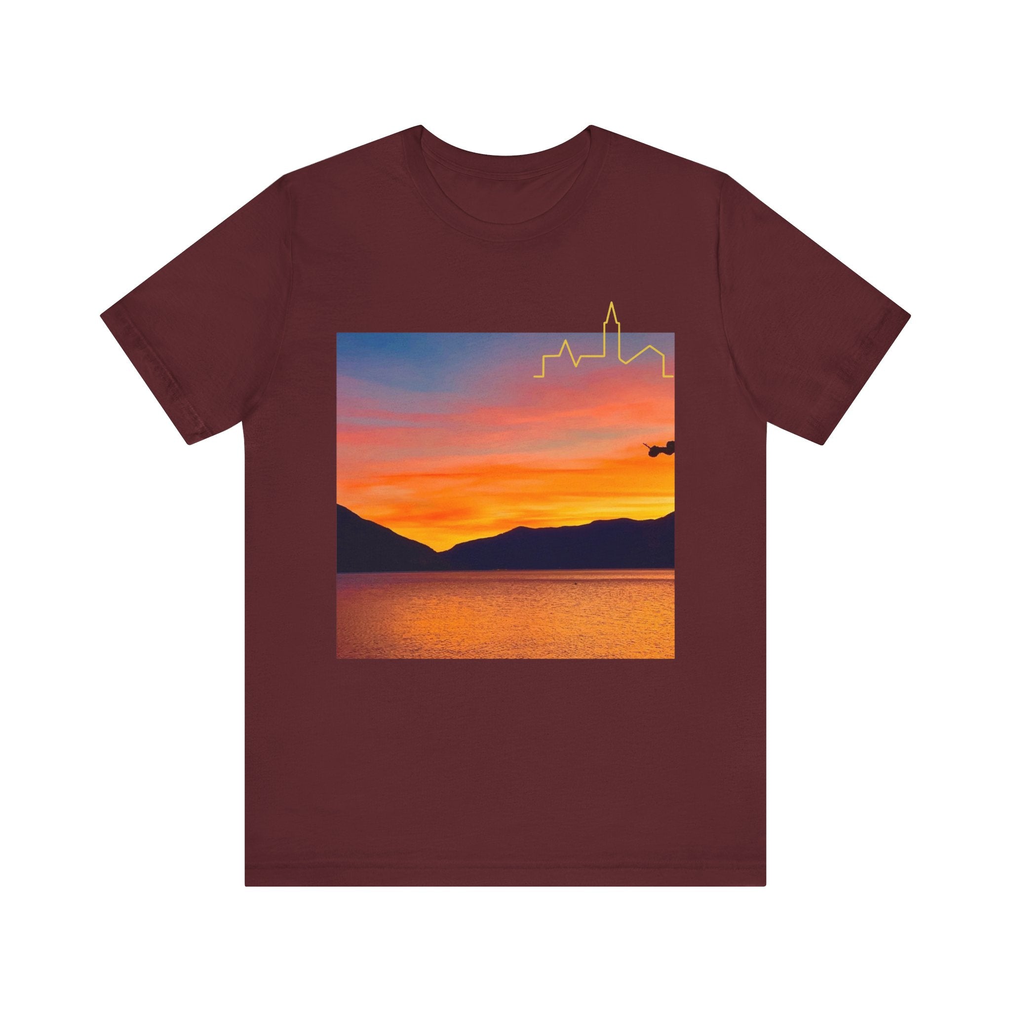 Sunset Vibes Unisex Tee, Relaxed Summer Shirt, Gift for Nature Lovers, Perfect for Vacations, Outdoor Adventures, Casual Wear