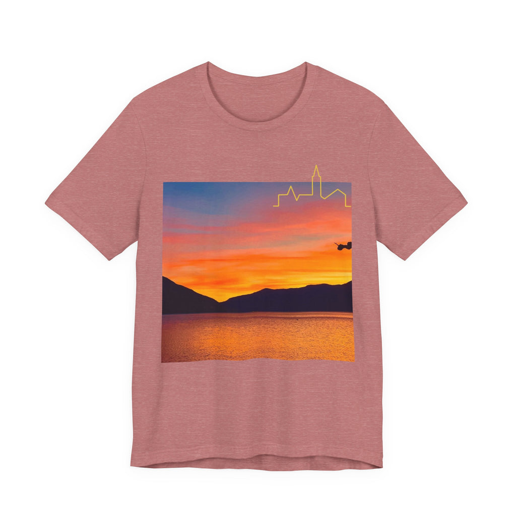 Sunset Vibes Unisex Tee, Relaxed Summer Shirt, Gift for Nature Lovers, Perfect for Vacations, Outdoor Adventures, Casual Wear