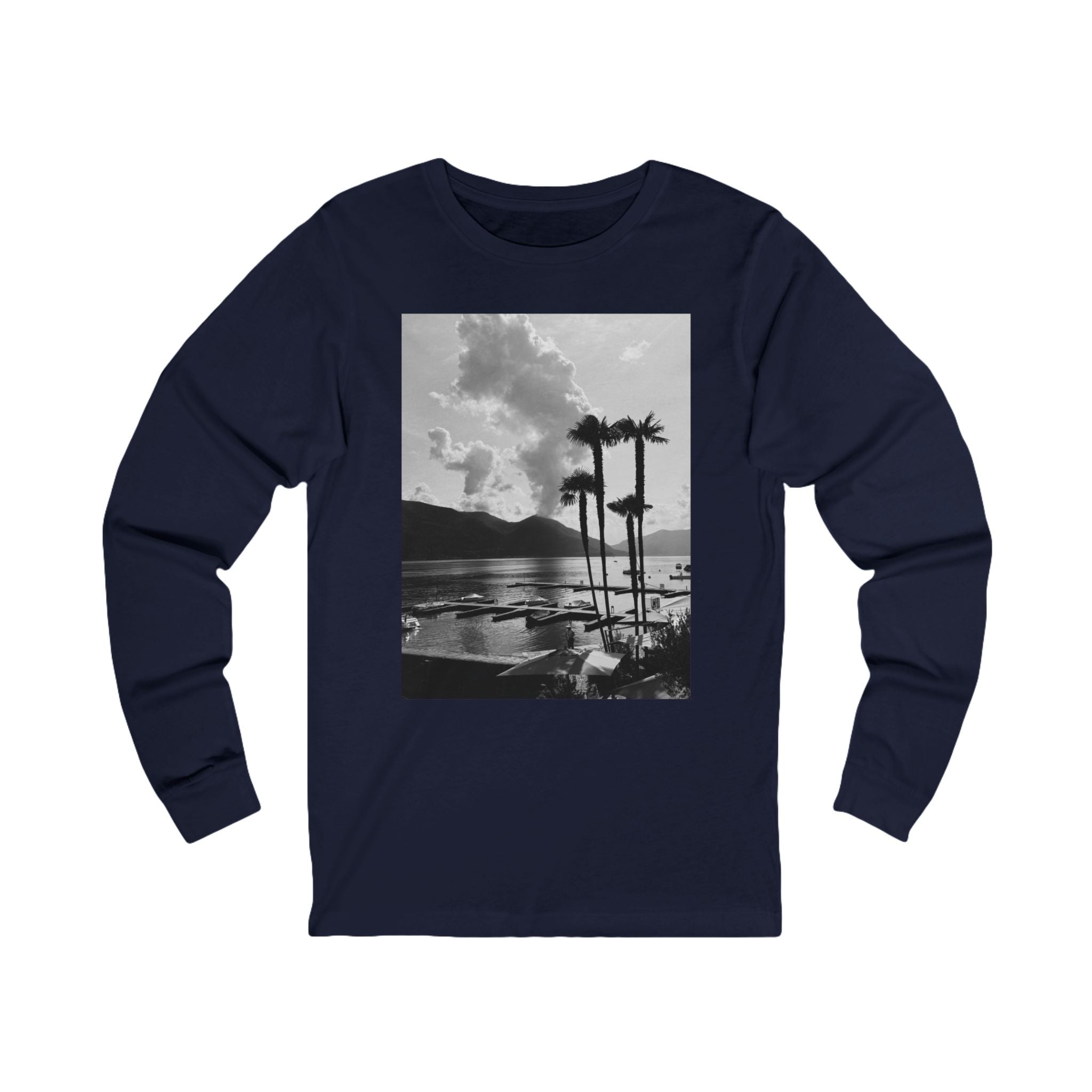 Black Long Sleeve Tee with Beach Vibes & Inspirational Quote | Casual Unisex Top for All Occasions | Perfect Gift for Friends