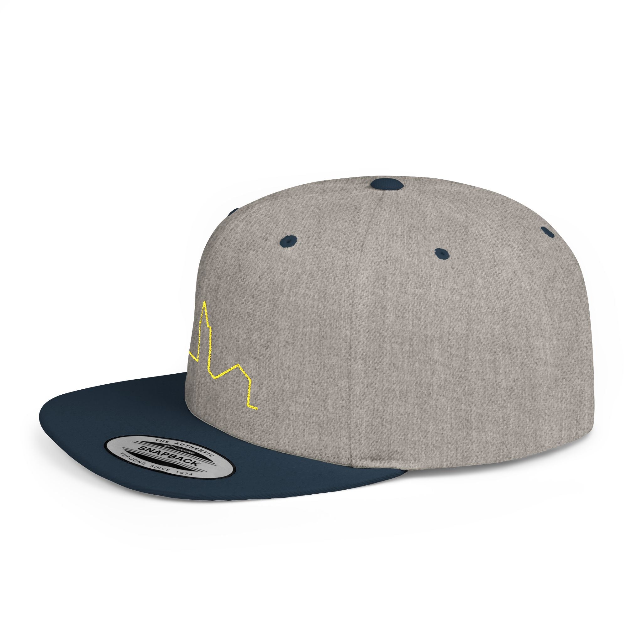 Stylish Flat Bill Snapback Hat with Skyline Design, Urban Fashion, Casual Wear, Gift for Him, Streetwear Accessories