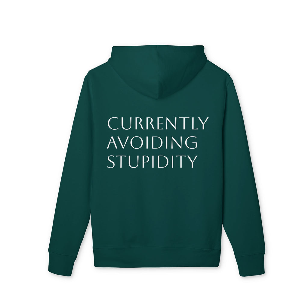 Hoodie — 'Currently Avoiding Stupidity' Casual Pullover Hoodie (66Twelve Logo)