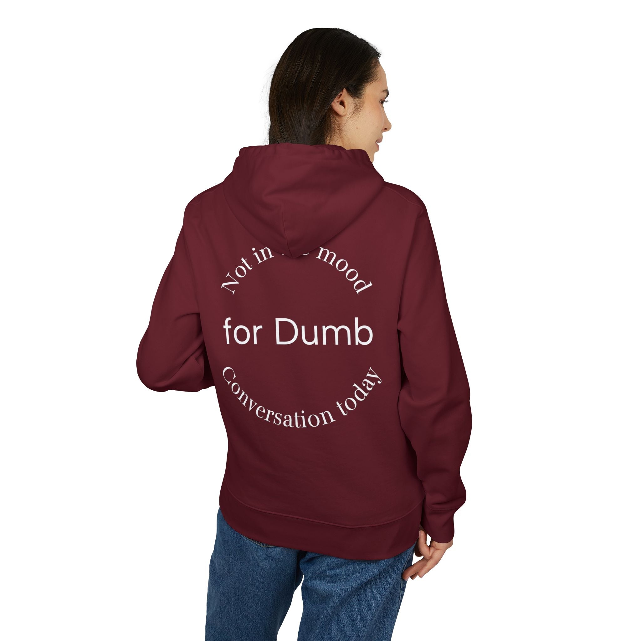 Hoodie — Minimal 'for Dumb' Circle Logo Pullover