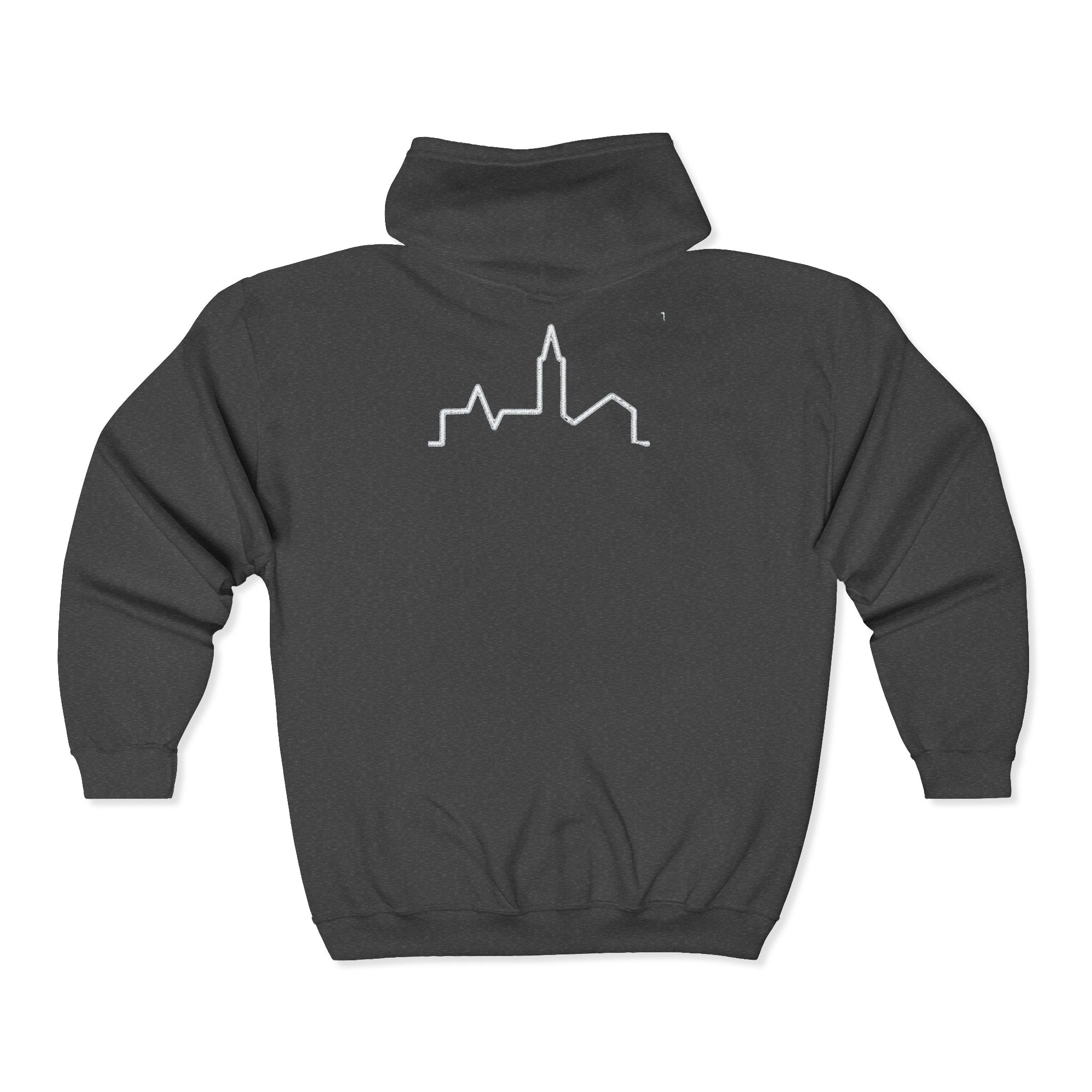 Urban Skyline Zip-Up Hoodie - Unisex Heavy Blend™