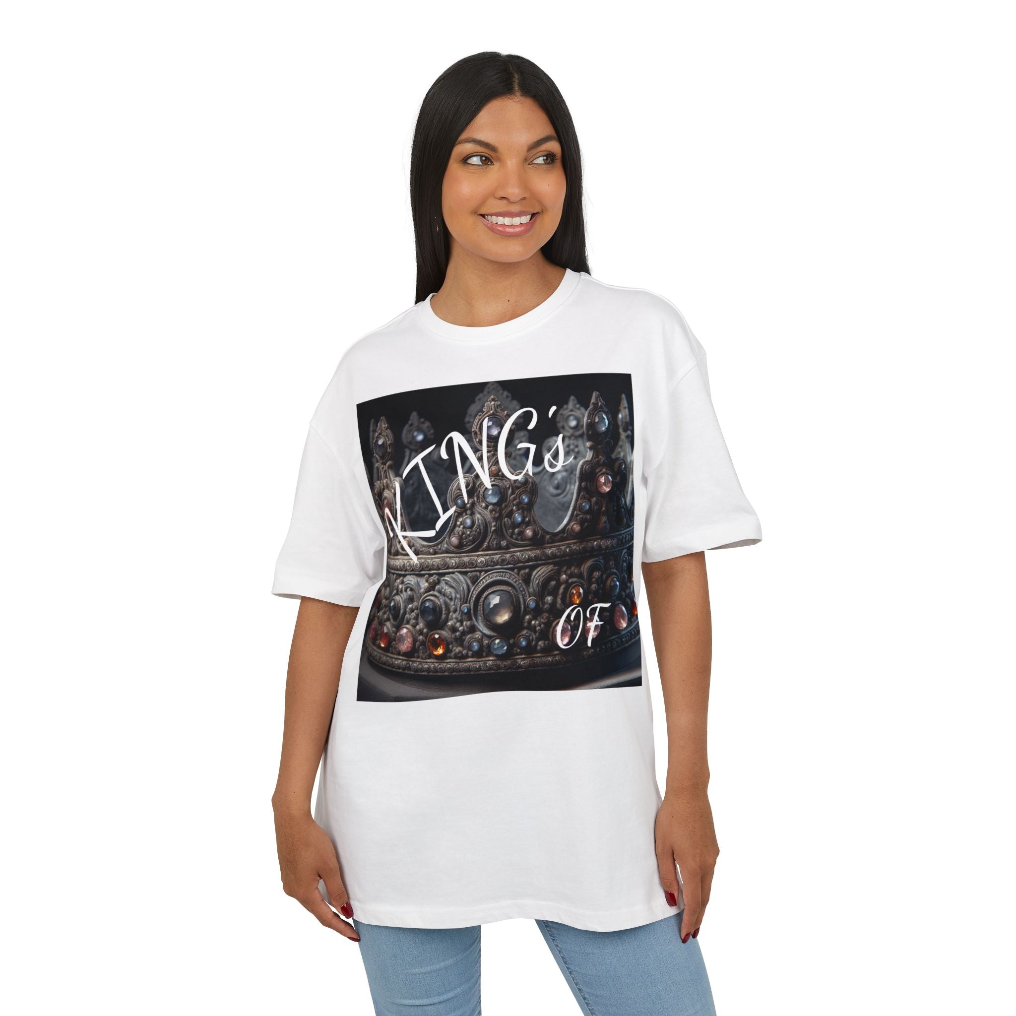 Crown King Oversized Tee - Stylish Unisex T-Shirt for Royalty, Streetwear, Casual Style, Gift for Him/Her, Birthday, Fashion Statement