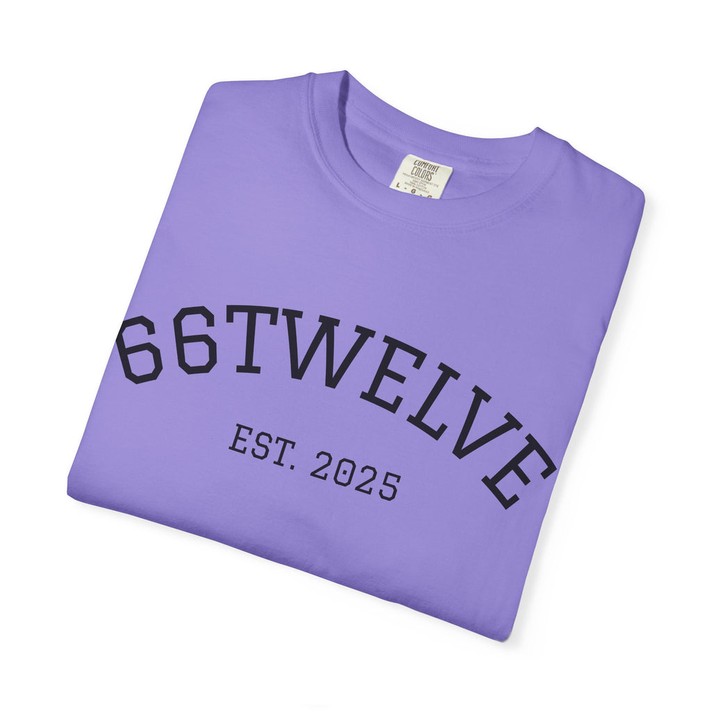 Graphic T-Shirt — 66Twelve Est. 2025 with Collage Art Grid (Heart & Photos)