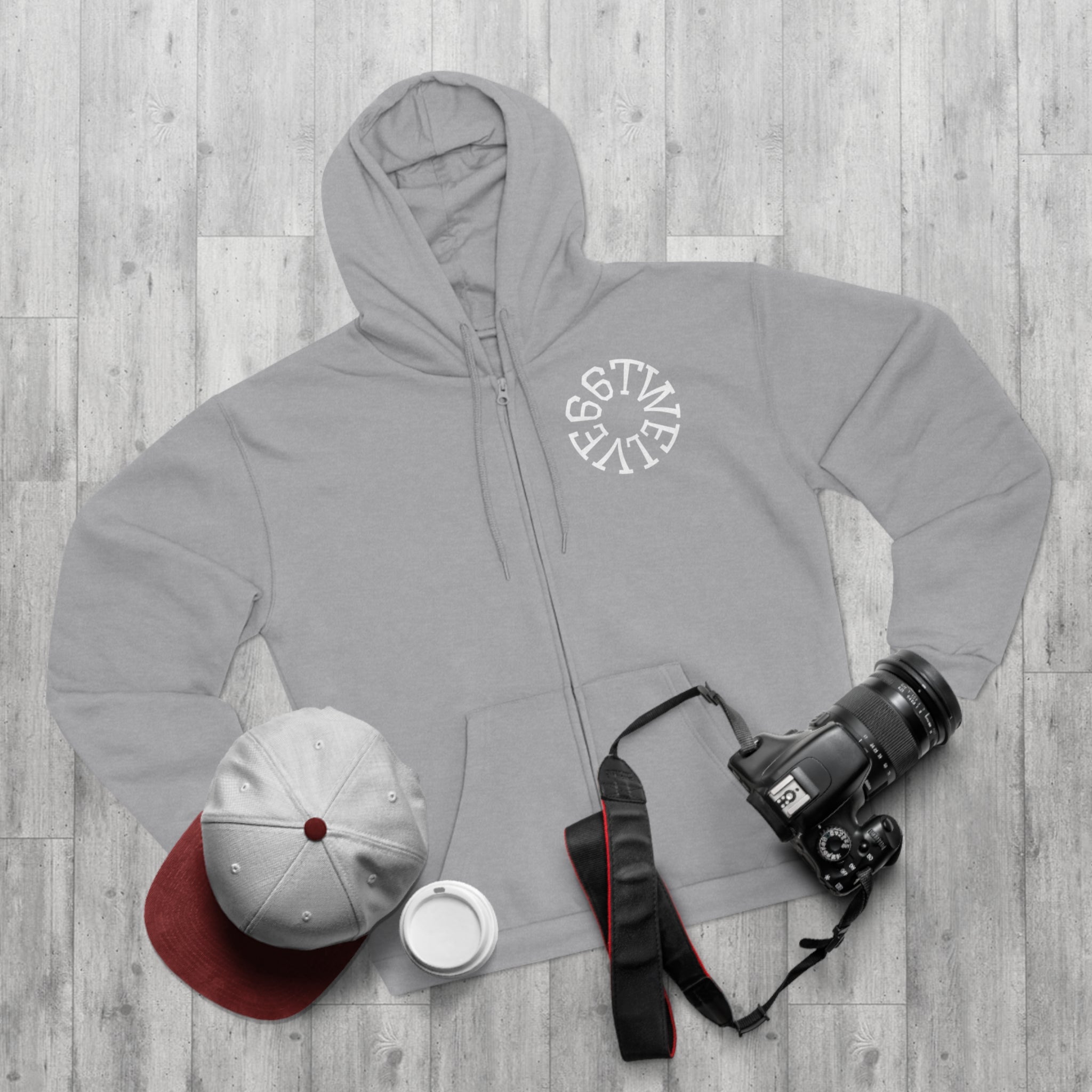 Urban Vibe Unisex Zip Hoodie with City Skyline Design