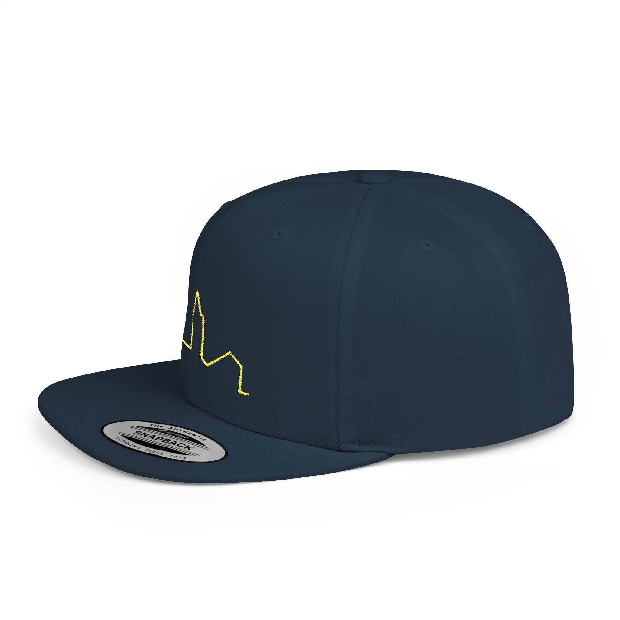 Stylish Flat Bill Snapback Hat with Skyline Design, Urban Fashion, Casual Wear, Gift for Him, Streetwear Accessories