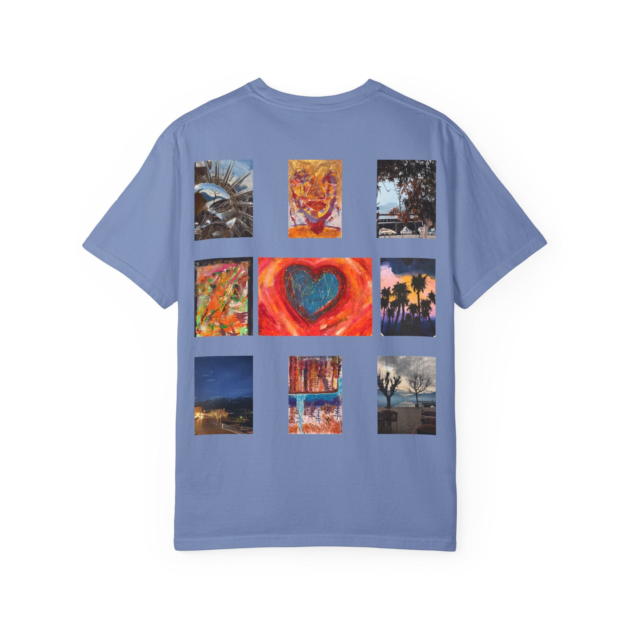 Graphic T-Shirt — 66Twelve Est. 2025 with Collage Art Grid (Heart & Photos)