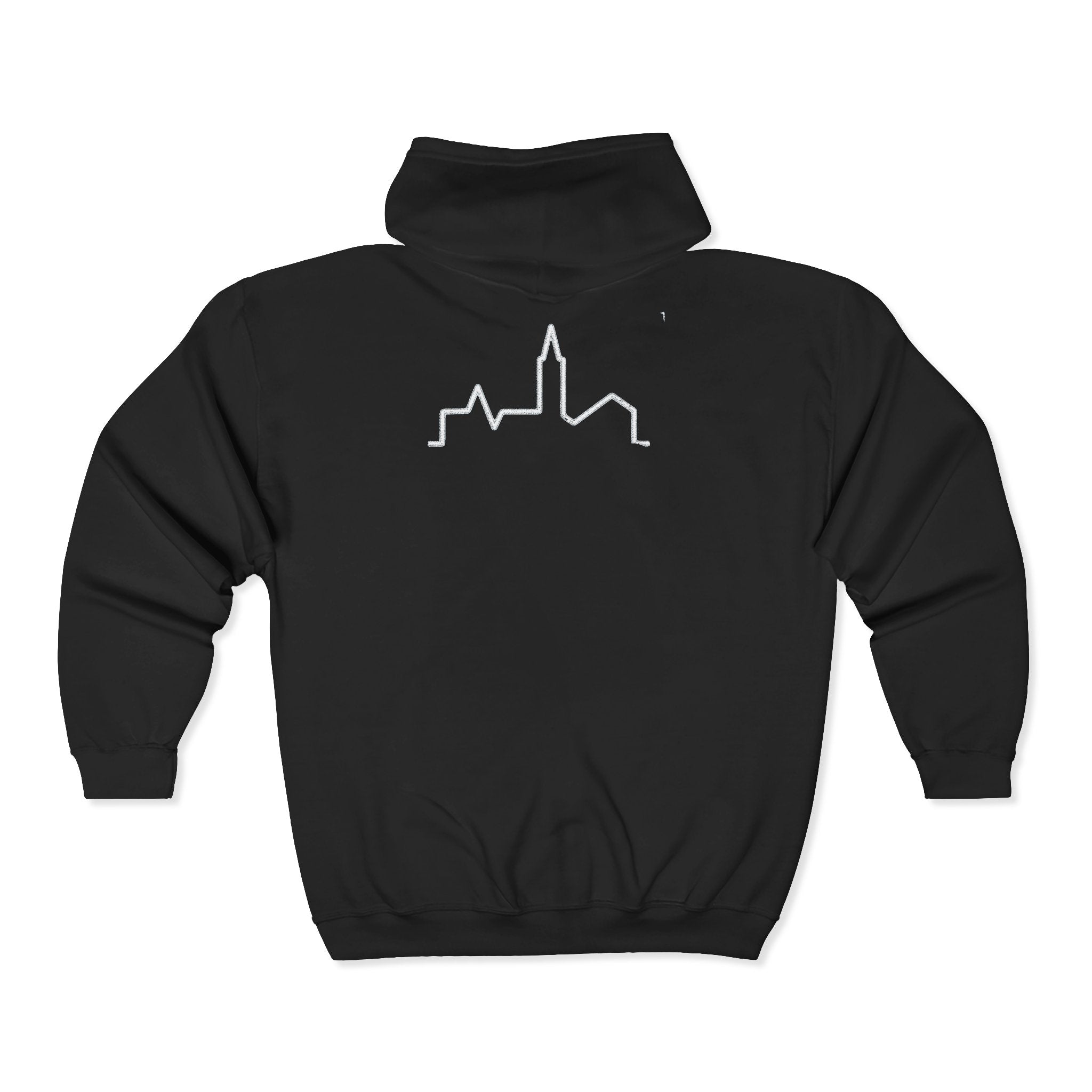Urban Skyline Zip-Up Hoodie - Unisex Heavy Blend™