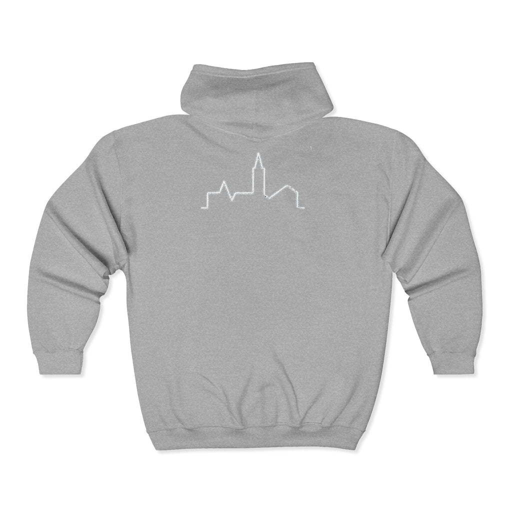 Urban Skyline Zip-Up Hoodie - Unisex Heavy Blend™