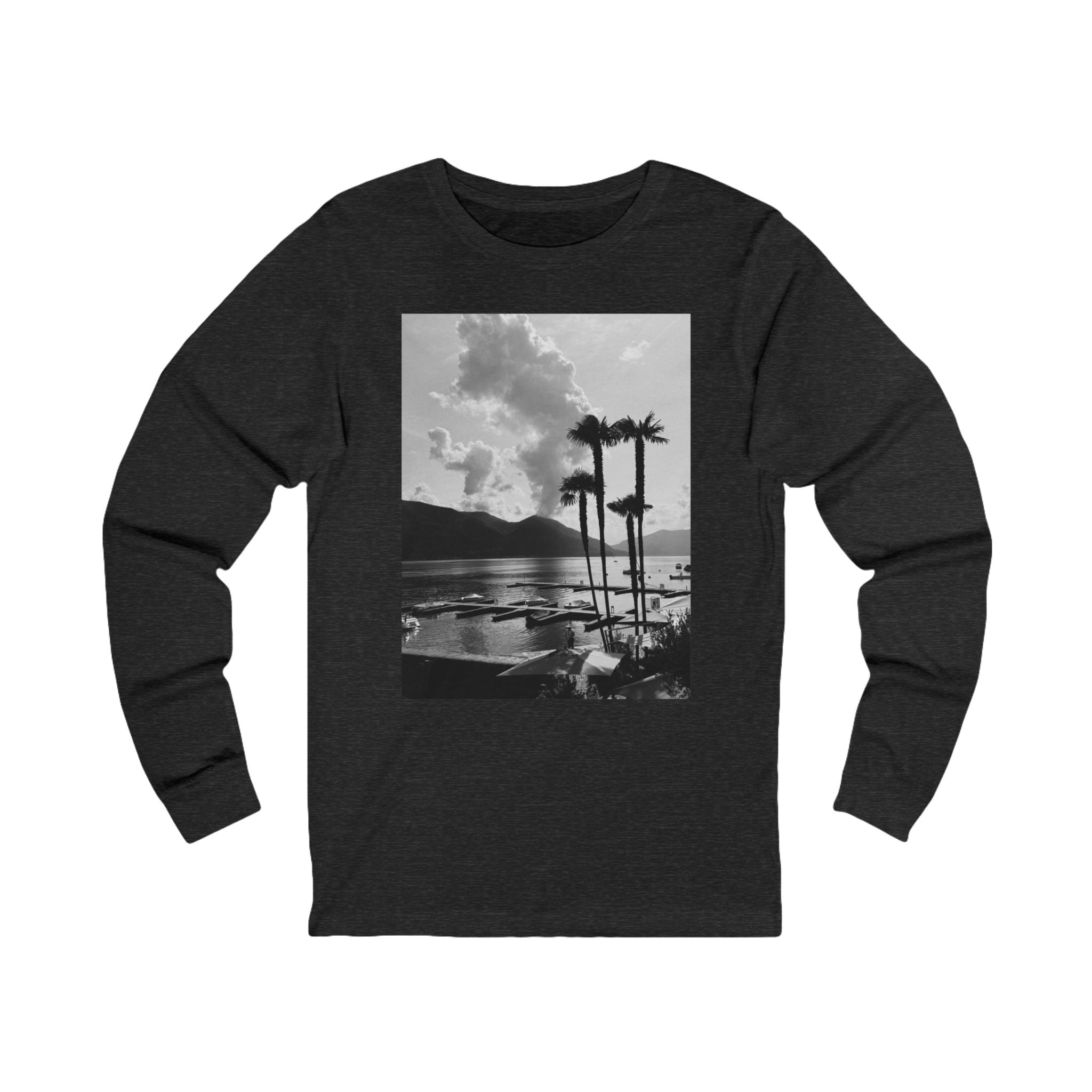 Black Long Sleeve Tee with Beach Vibes & Inspirational Quote | Casual Unisex Top for All Occasions | Perfect Gift for Friends