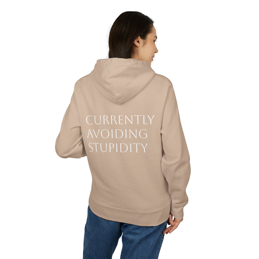 Hoodie — 'Currently Avoiding Stupidity' Casual Pullover Hoodie (66Twelve Logo)