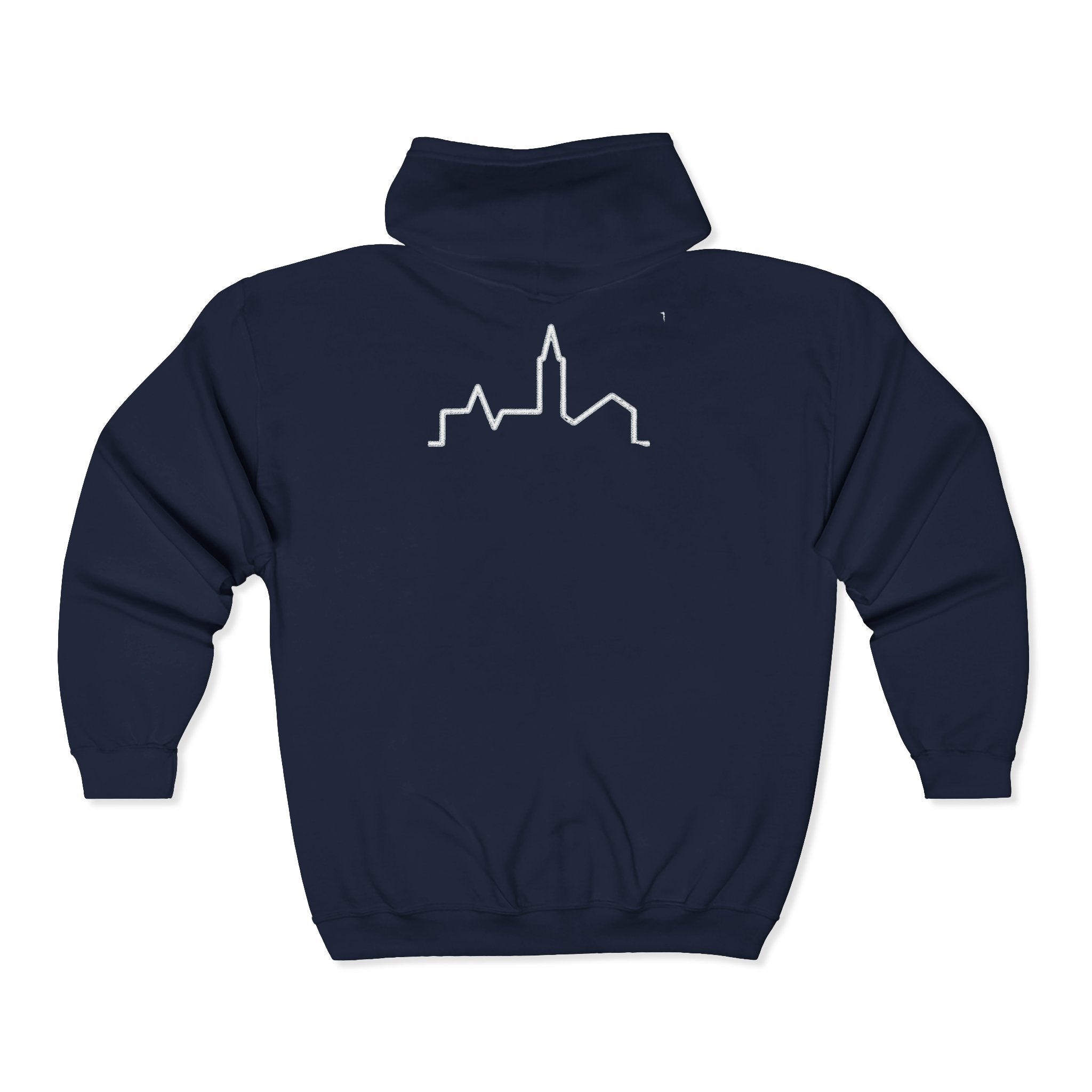 Urban Skyline Zip-Up Hoodie - Unisex Heavy Blend™