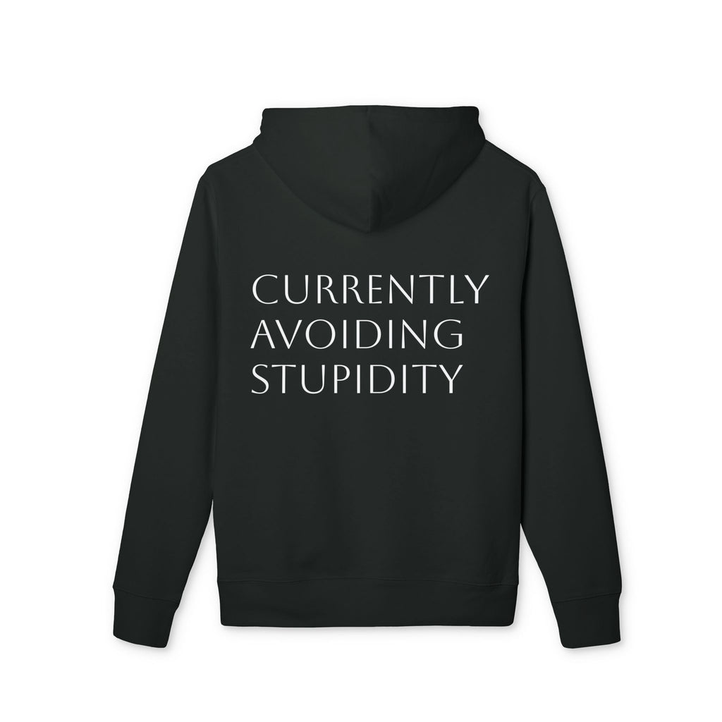 Hoodie — 'Currently Avoiding Stupidity' Casual Pullover Hoodie (66Twelve Logo)