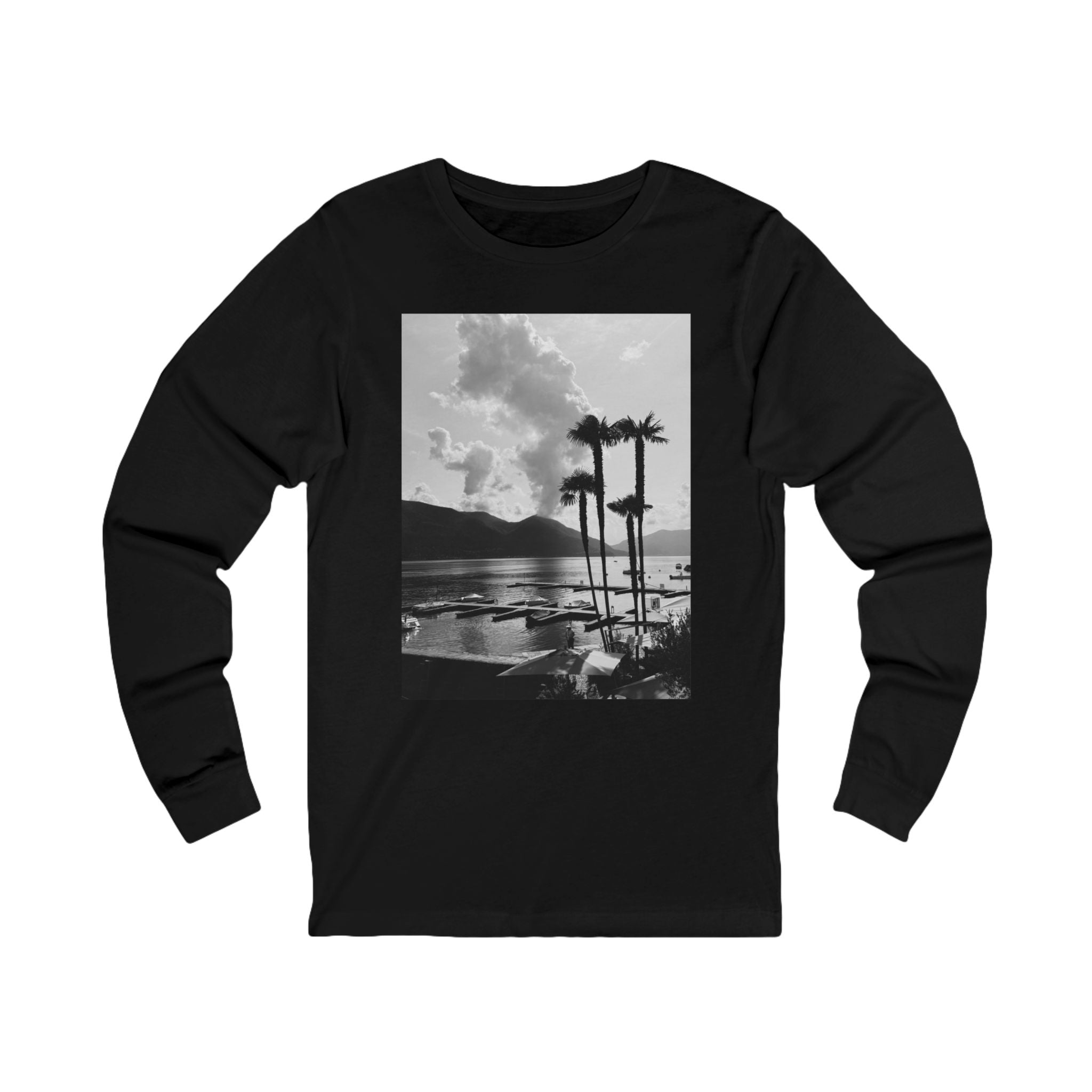 Black Long Sleeve Tee with Beach Vibes & Inspirational Quote | Casual Unisex Top for All Occasions | Perfect Gift for Friends