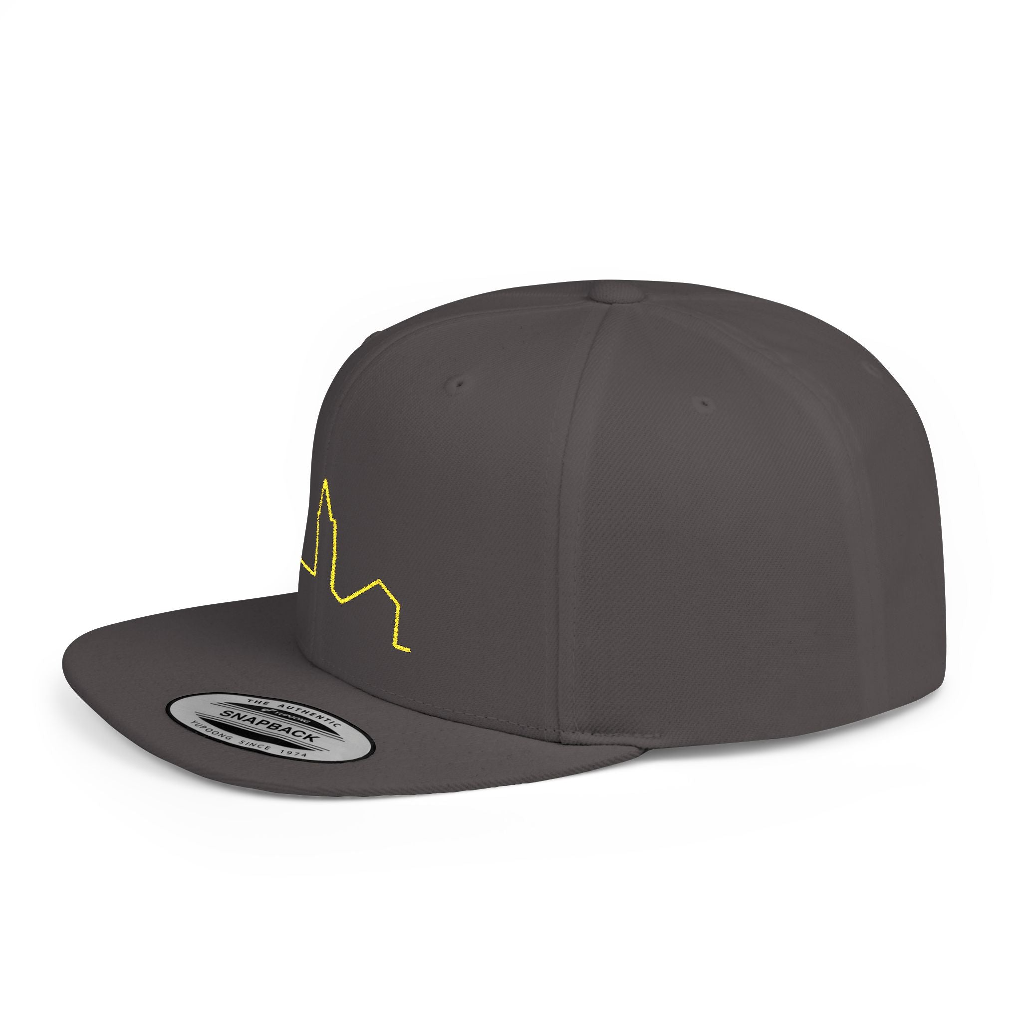 Stylish Flat Bill Snapback Hat with Skyline Design, Urban Fashion, Casual Wear, Gift for Him, Streetwear Accessories