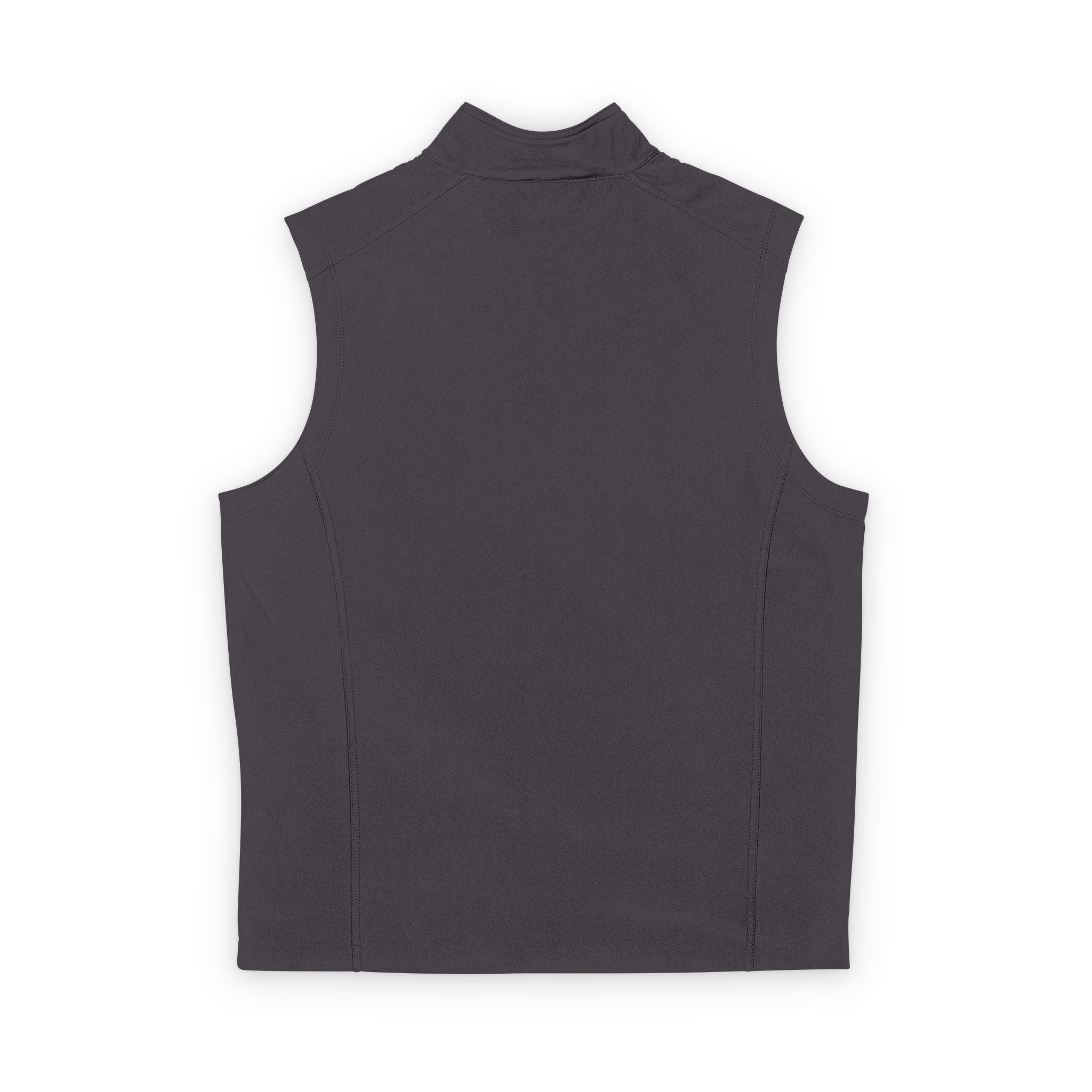 Men's Soft Shell Vest — Lightweight Black Zip-Up with Small Yellow Bee Logo