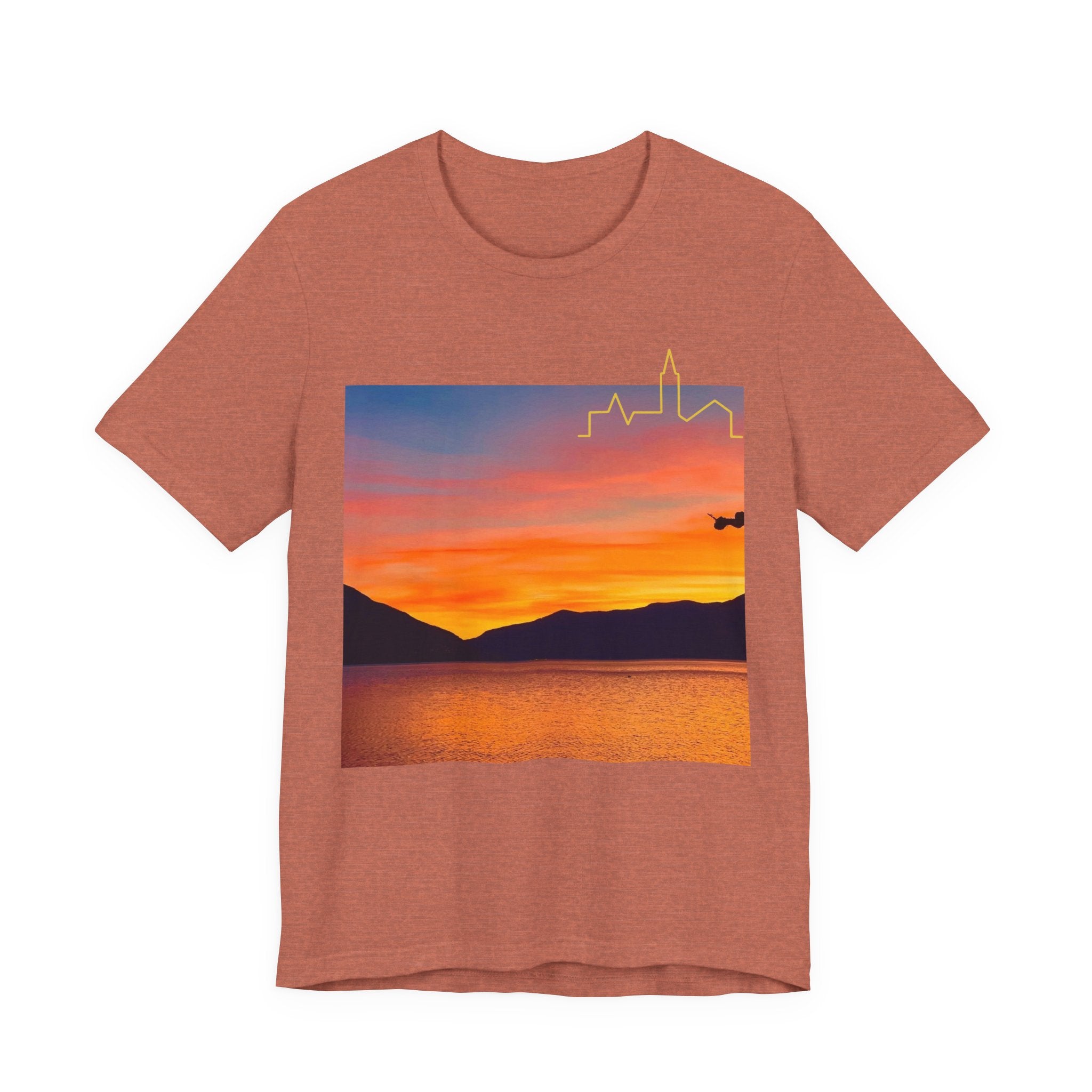 Sunset Vibes Unisex Tee, Relaxed Summer Shirt, Gift for Nature Lovers, Perfect for Vacations, Outdoor Adventures, Casual Wear