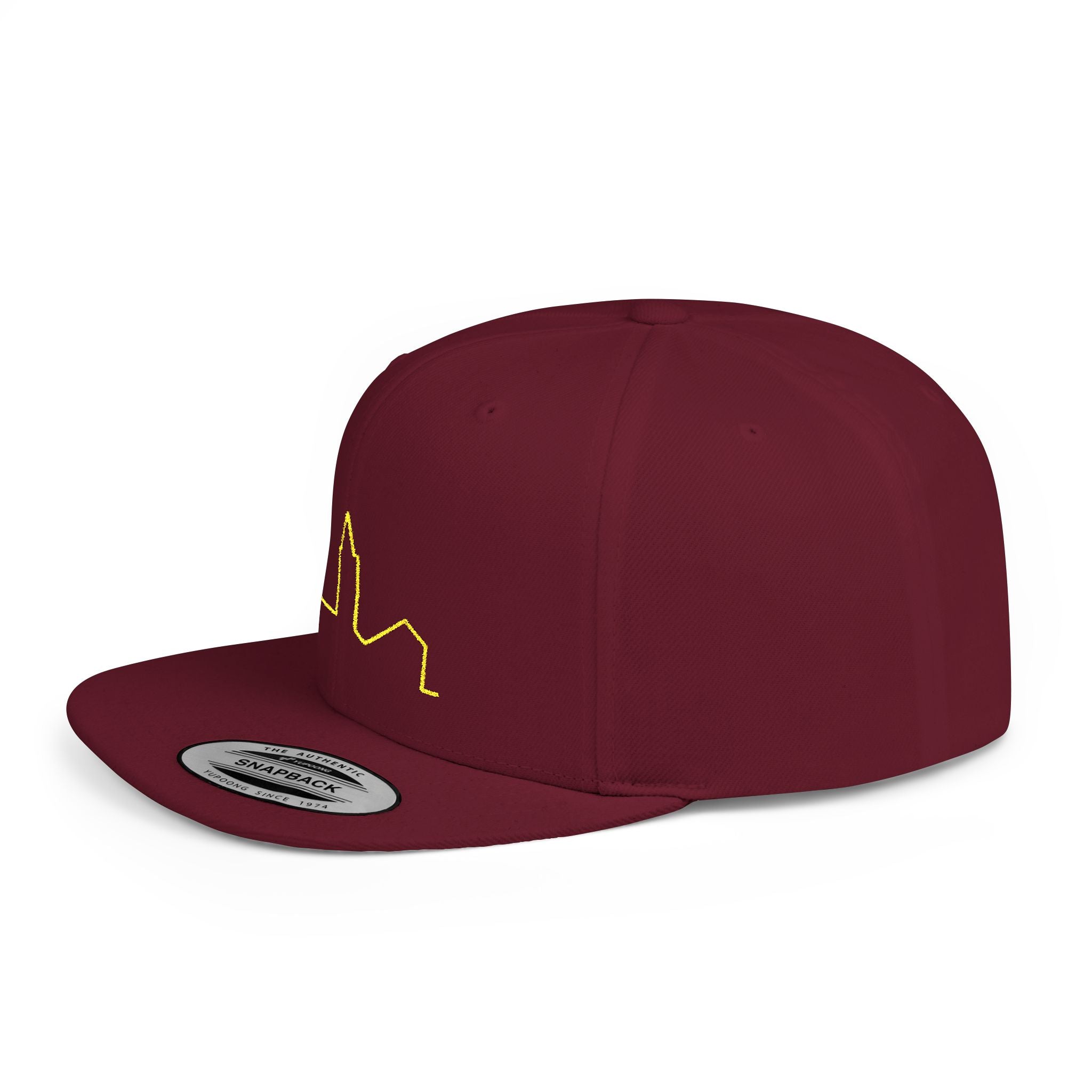 Stylish Flat Bill Snapback Hat with Skyline Design, Urban Fashion, Casual Wear, Gift for Him, Streetwear Accessories