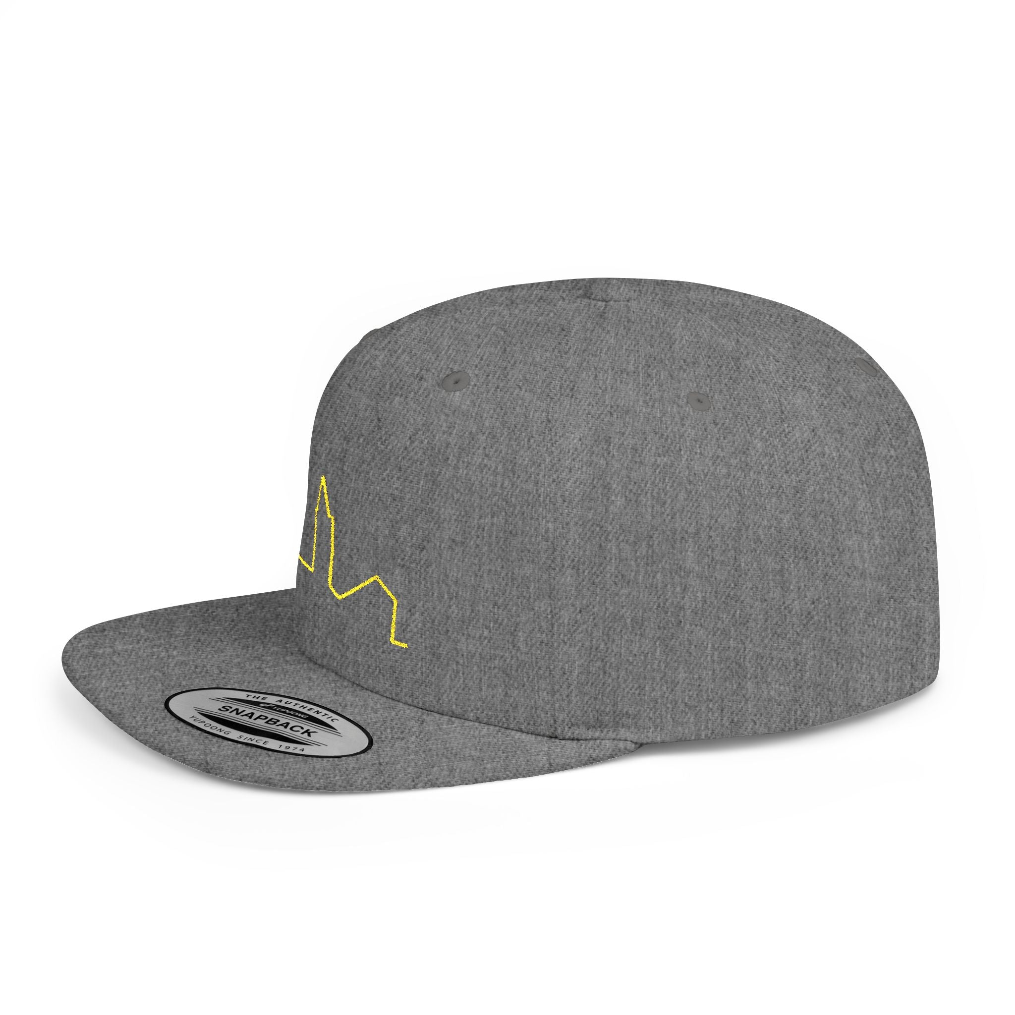 Stylish Flat Bill Snapback Hat with Skyline Design, Urban Fashion, Casual Wear, Gift for Him, Streetwear Accessories