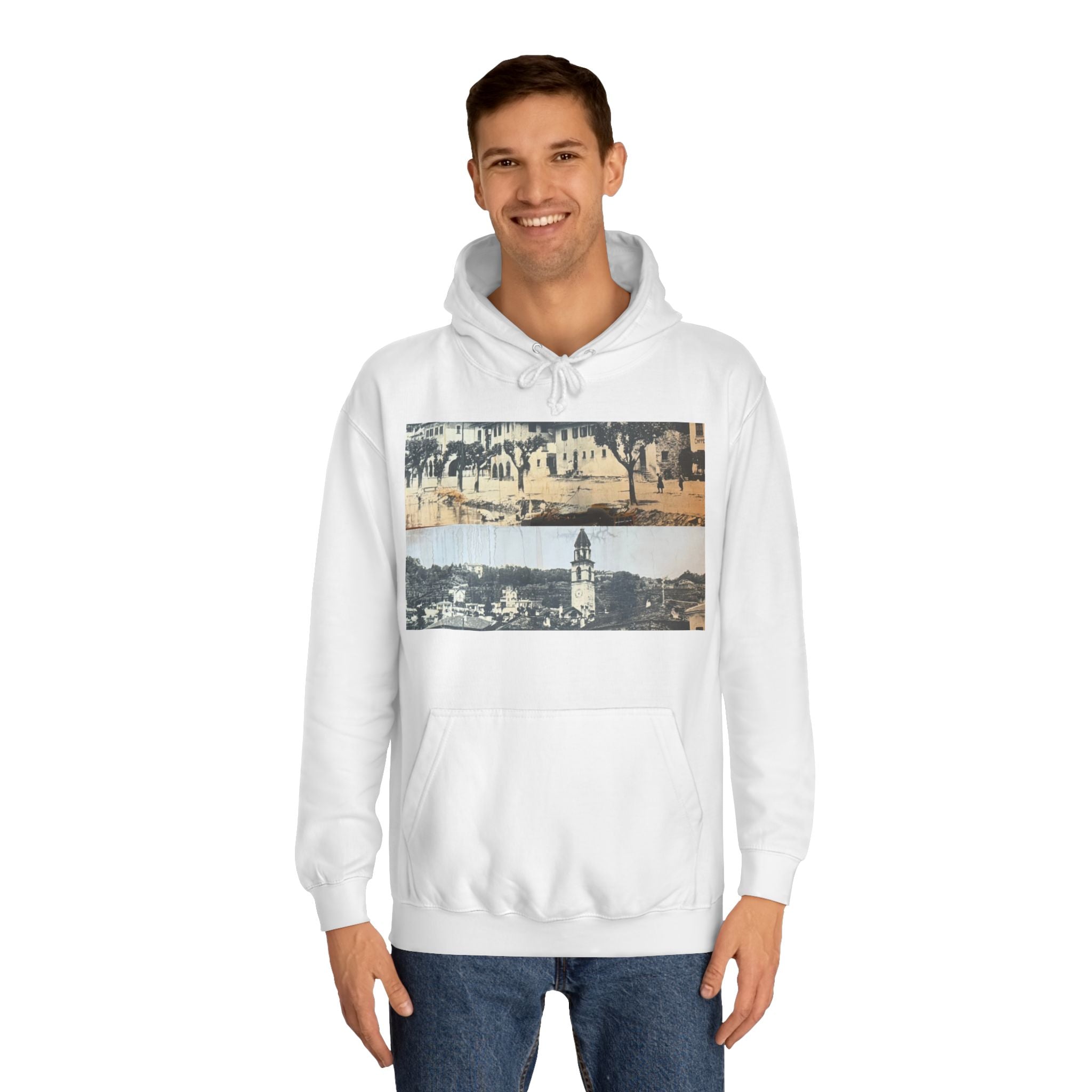 Vintage College Hoodie, Nostalgic Sweatshirt, Unisex Casualwear, Gift for Students, College Apparel, Retro Style, Warm Layer