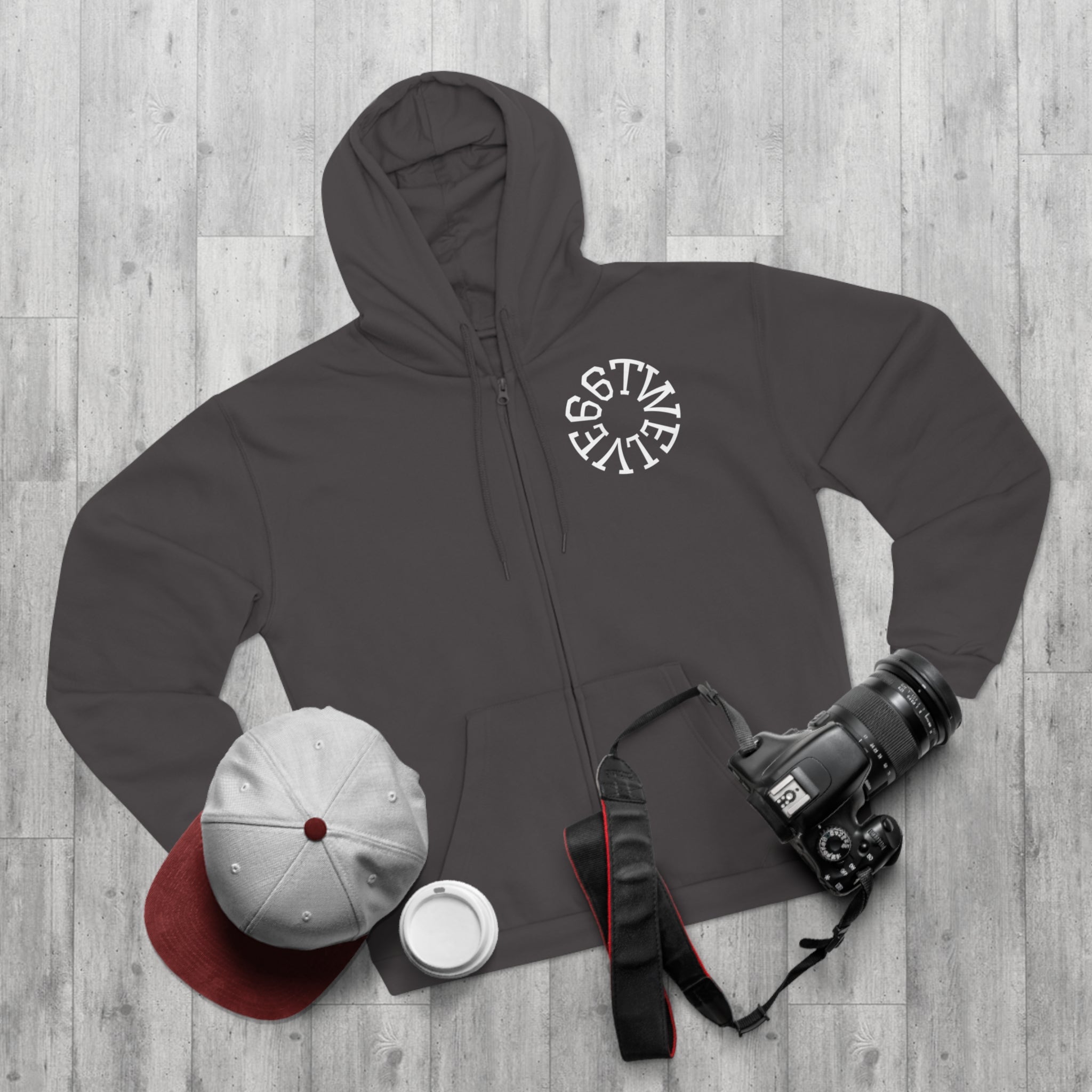 Urban Vibe Unisex Zip Hoodie with City Skyline Design