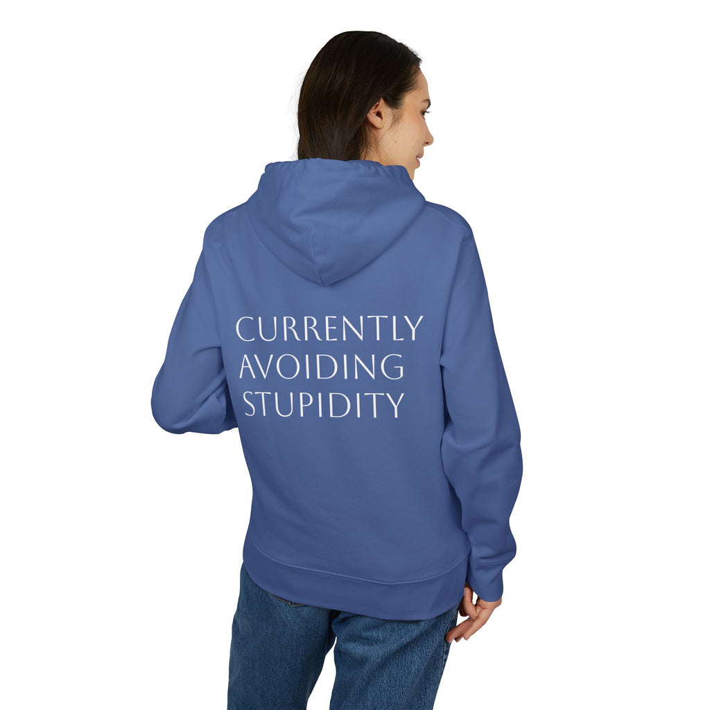 Hoodie — 'Currently Avoiding Stupidity' Casual Pullover Hoodie (66Twelve Logo)