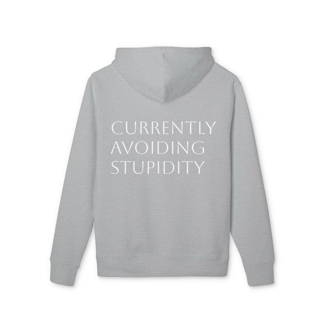 Hoodie — 'Currently Avoiding Stupidity' Casual Pullover Hoodie (66Twelve Logo)