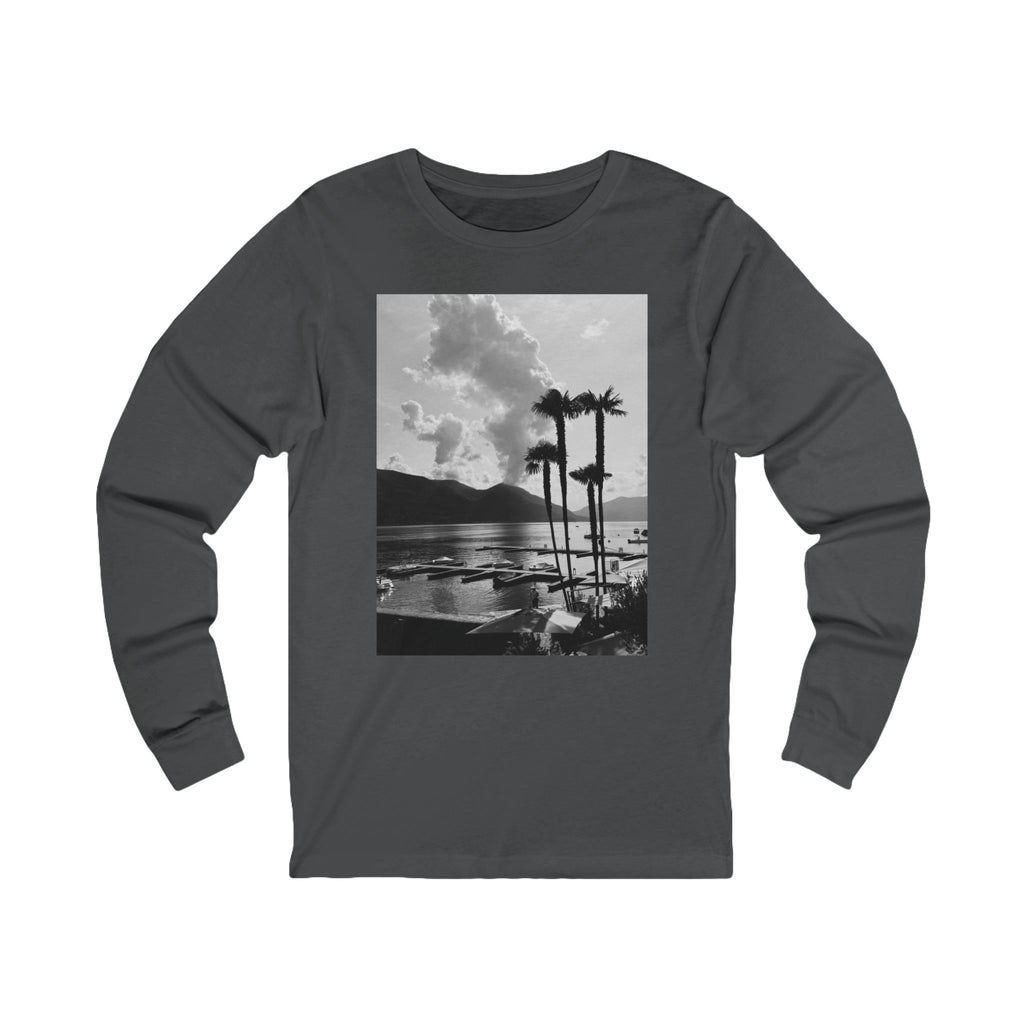 Black Long Sleeve Tee with Beach Vibes & Inspirational Quote | Casual Unisex Top for All Occasions | Perfect Gift for Friends