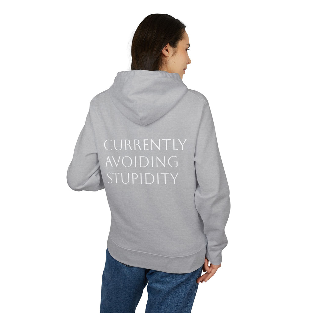 Hoodie — 'Currently Avoiding Stupidity' Casual Pullover Hoodie (66Twelve Logo)