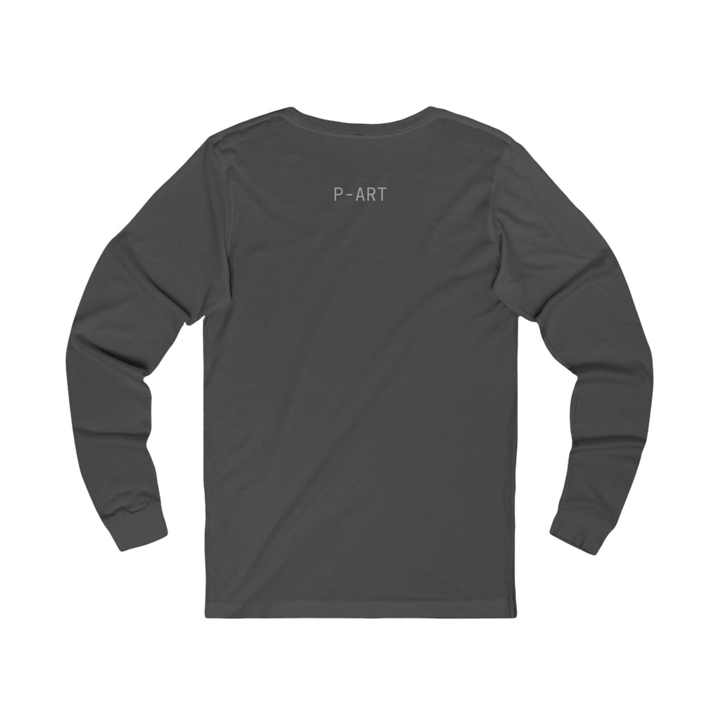 Artistic Unisex Long Sleeve Tee, Casual Wear, Graphic Tee, Trendy Apparel, Gift for Art Lovers, Unique Shirt