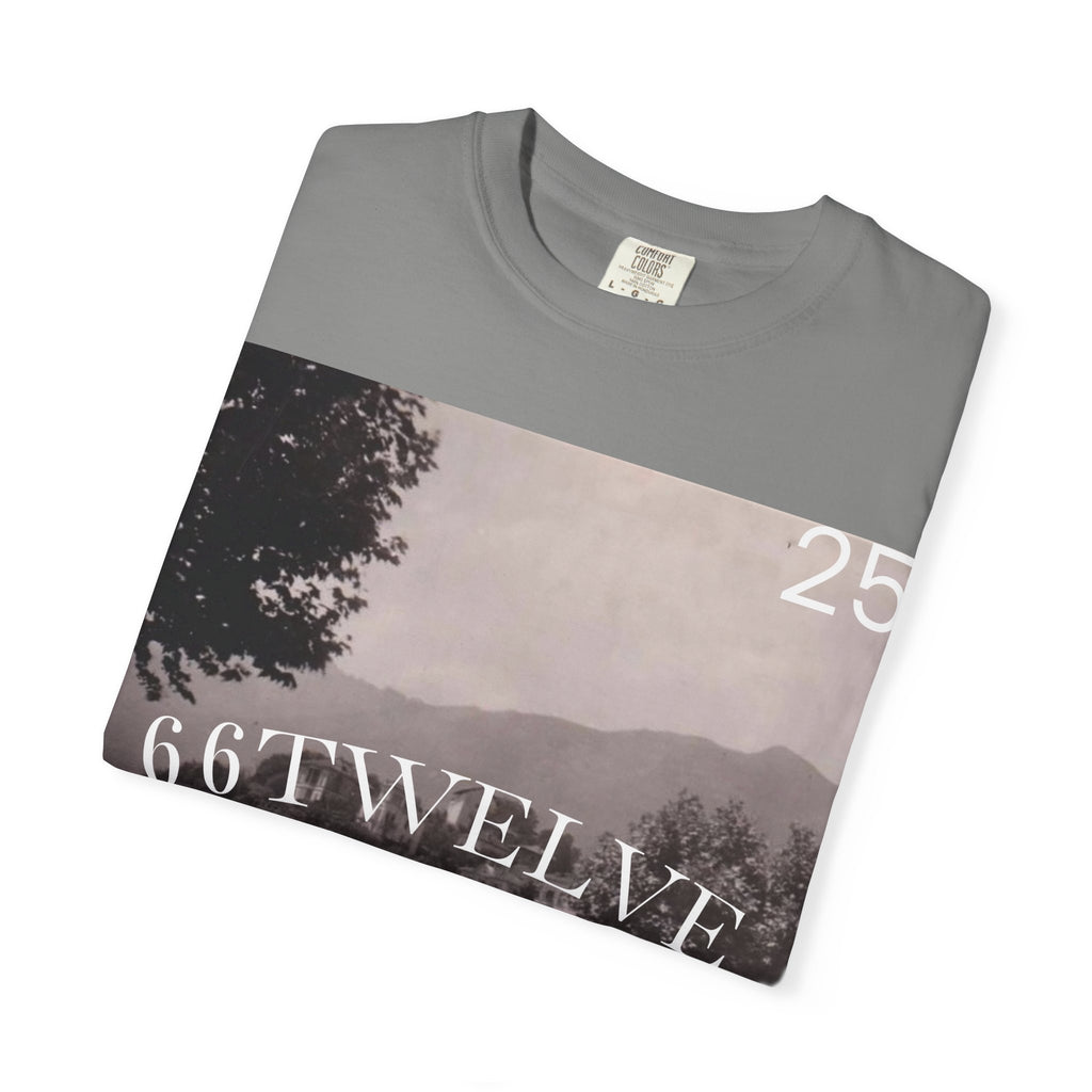 Vintage Lakeside Photo Tee — "66TWELVE" Graphic T-Shirt