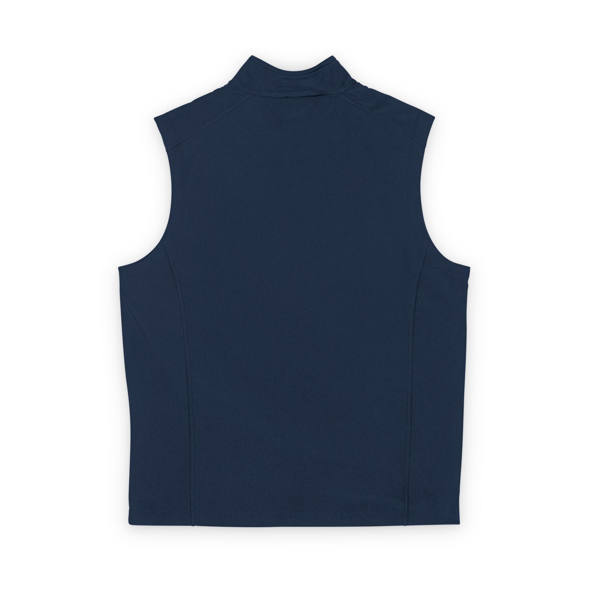 Men's Soft Shell Vest — Lightweight Black Zip-Up with Small Yellow Bee Logo