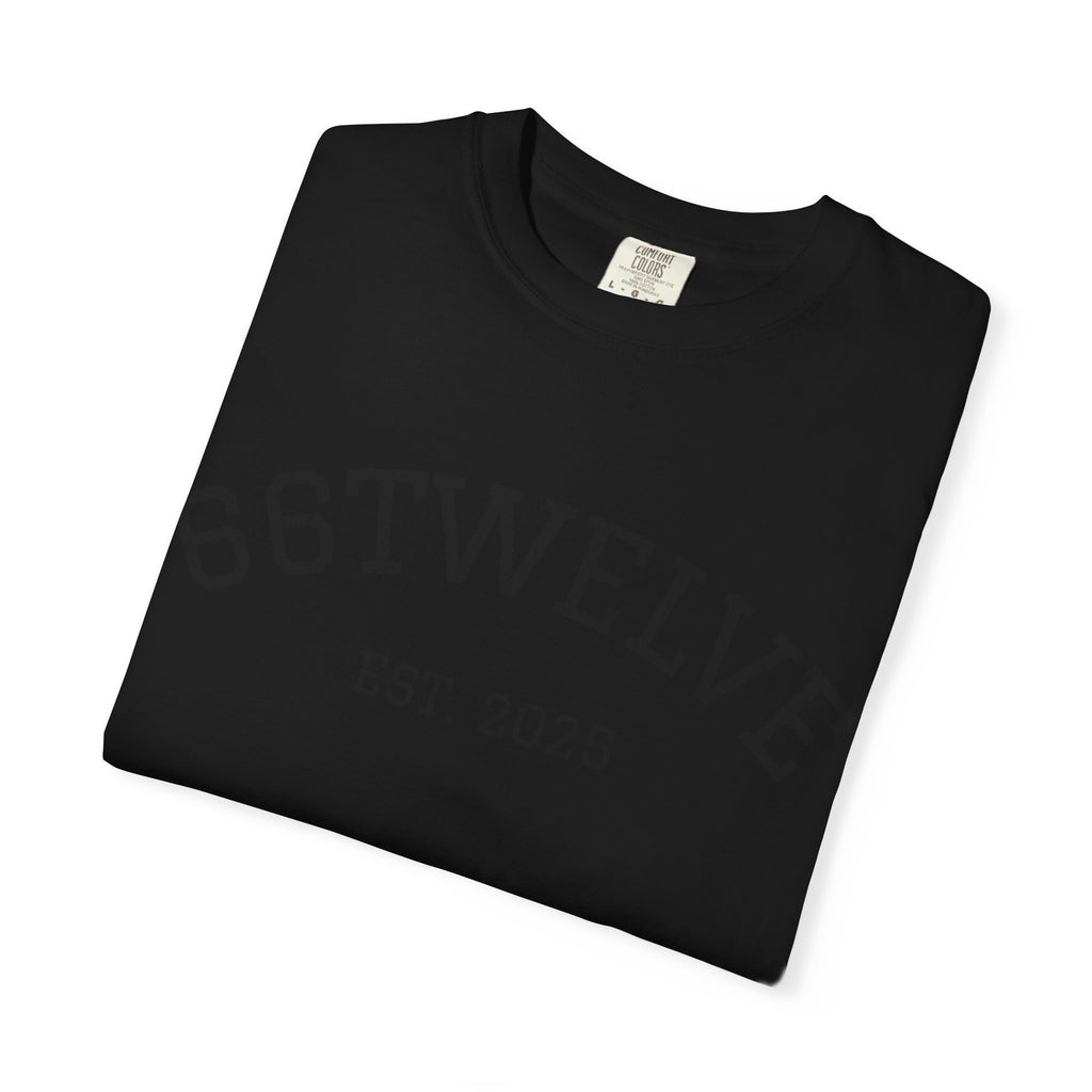 Graphic T-Shirt — 66Twelve Est. 2025 with Collage Art Grid (Heart & Photos)