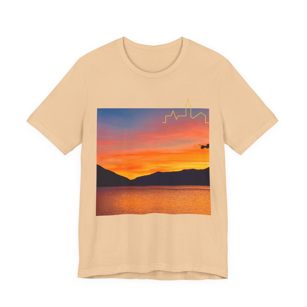 Sunset Vibes Unisex Tee, Relaxed Summer Shirt, Gift for Nature Lovers, Perfect for Vacations, Outdoor Adventures, Casual Wear