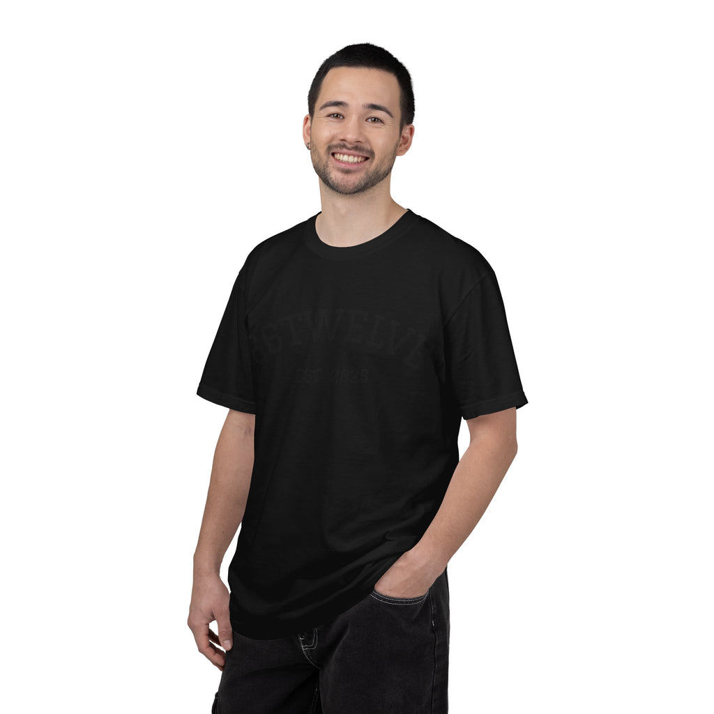 Graphic T-Shirt — 66Twelve Est. 2025 with Collage Art Grid (Heart & Photos)