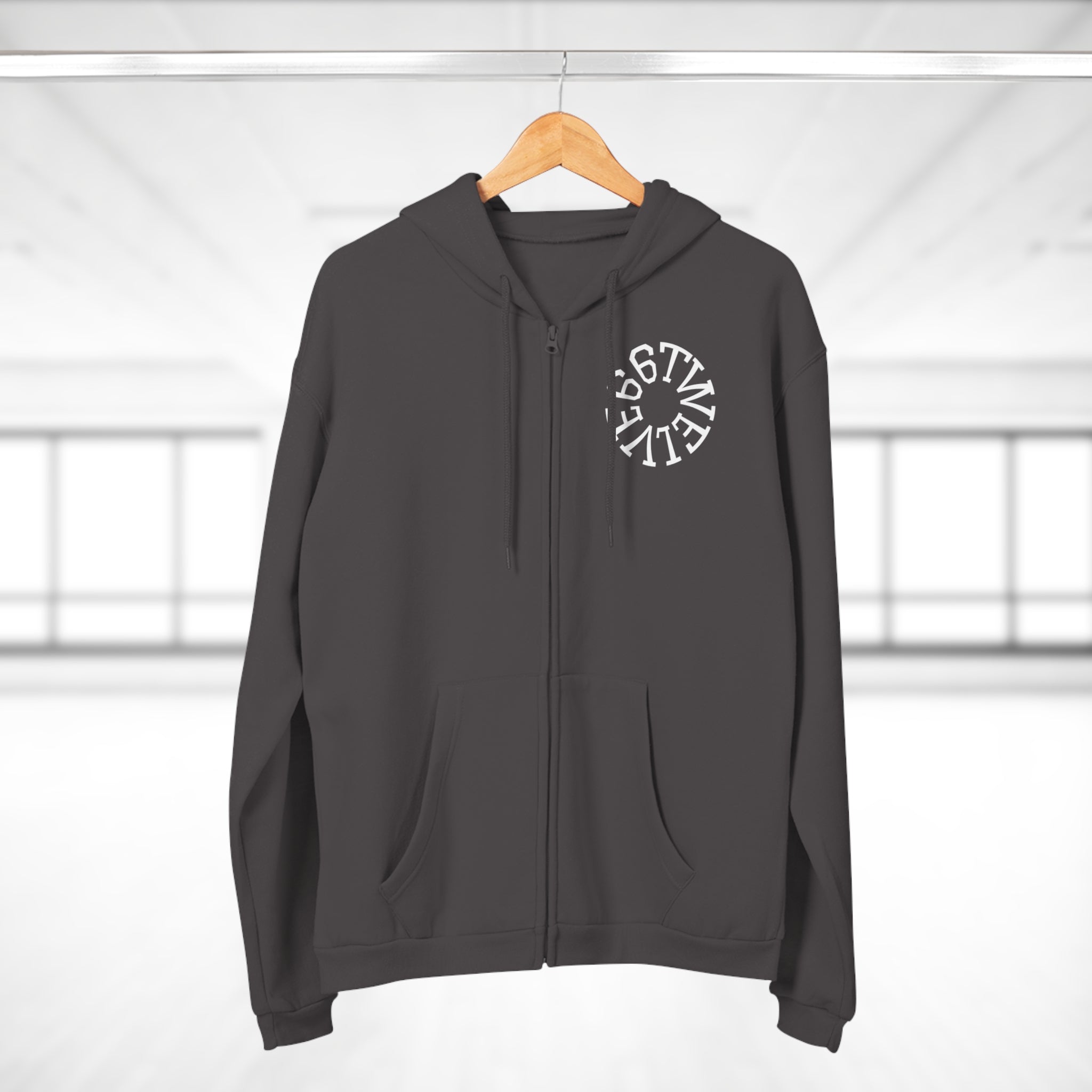 Urban Vibe Unisex Zip Hoodie with City Skyline Design