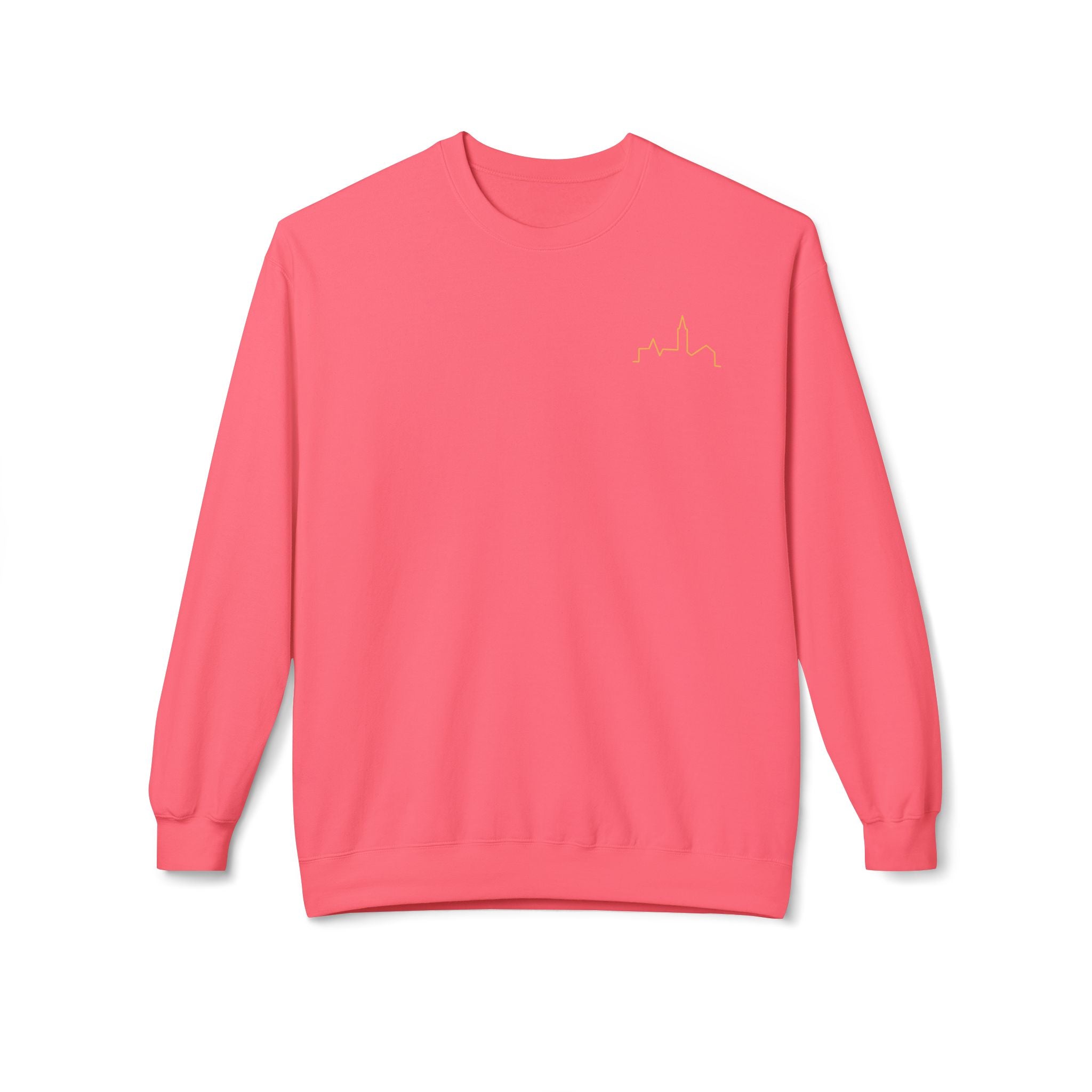 Minimal Skyline Crewneck Sweatshirt — Small Gold City Graphic