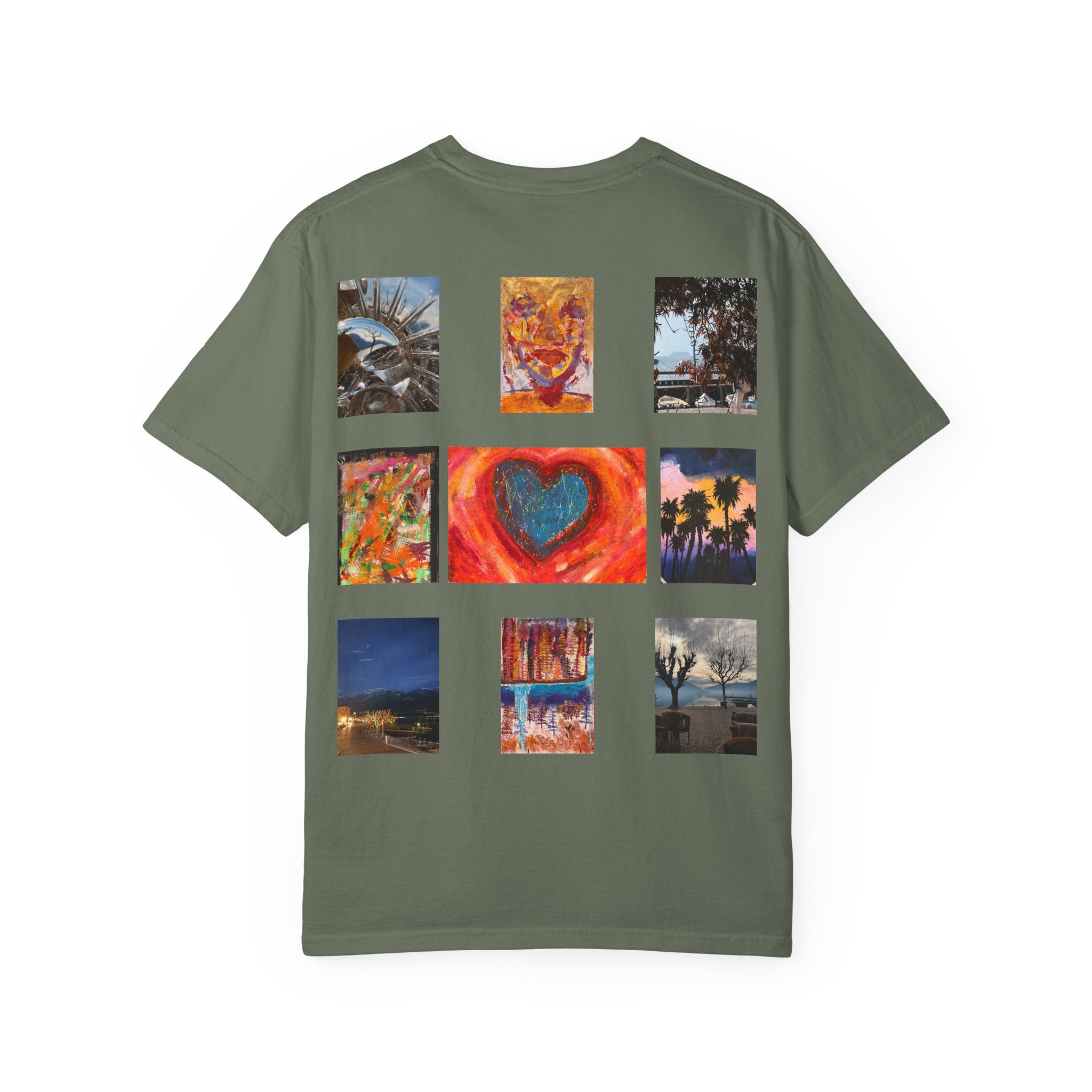 Graphic T-Shirt — 66Twelve Est. 2025 with Collage Art Grid (Heart & Photos)